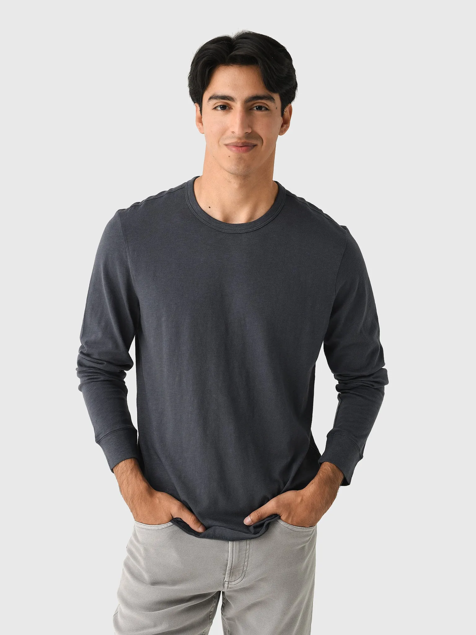 Faherty Brand Men's Long Sleeve Sunwashed Regenerative Cotton Tee sold by Saint Bernard product image thumbnail 5