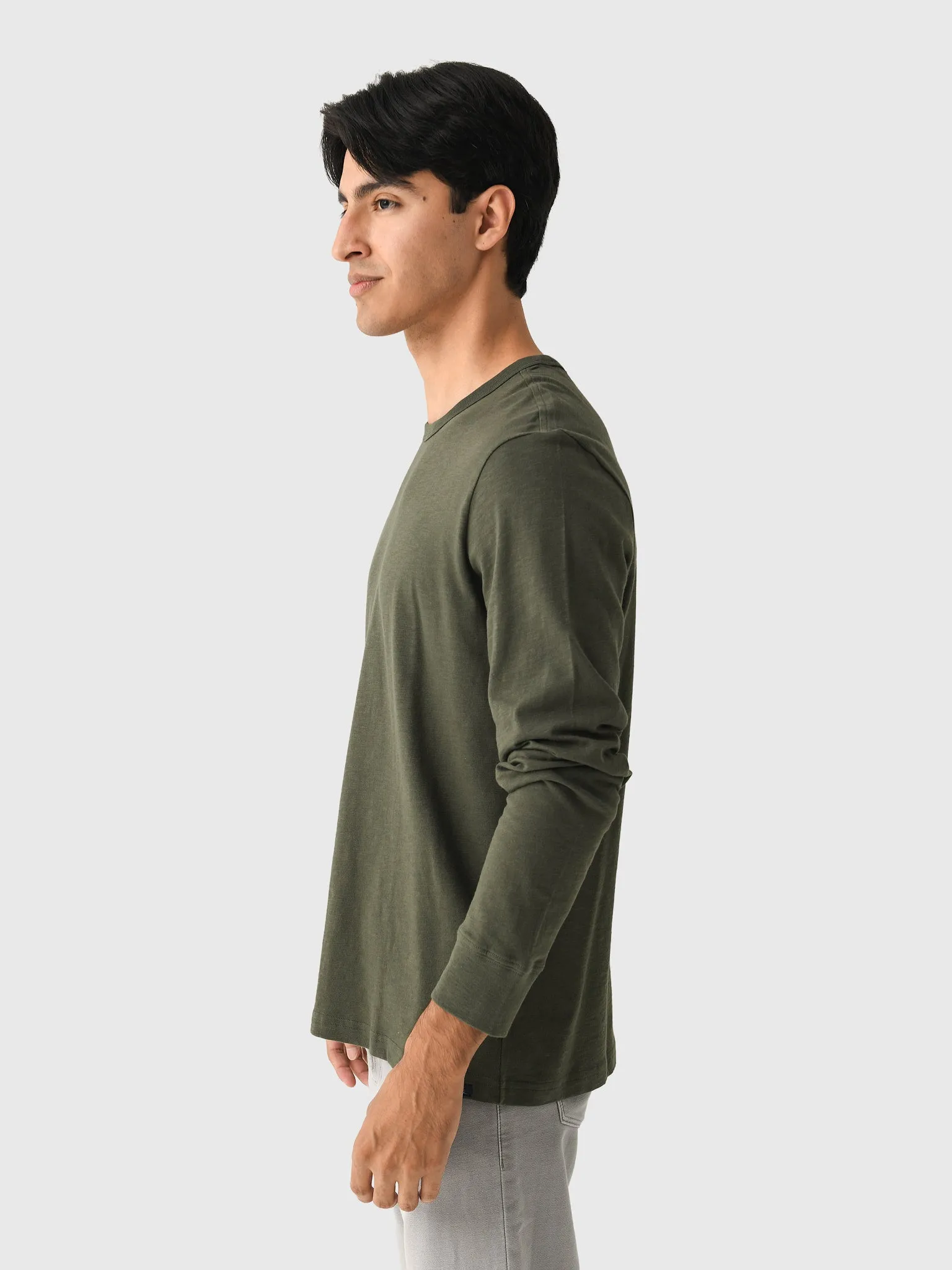 Faherty Brand Men's Long Sleeve Sunwashed Regenerative Cotton Tee sold by Saint Bernard product image thumbnail 3