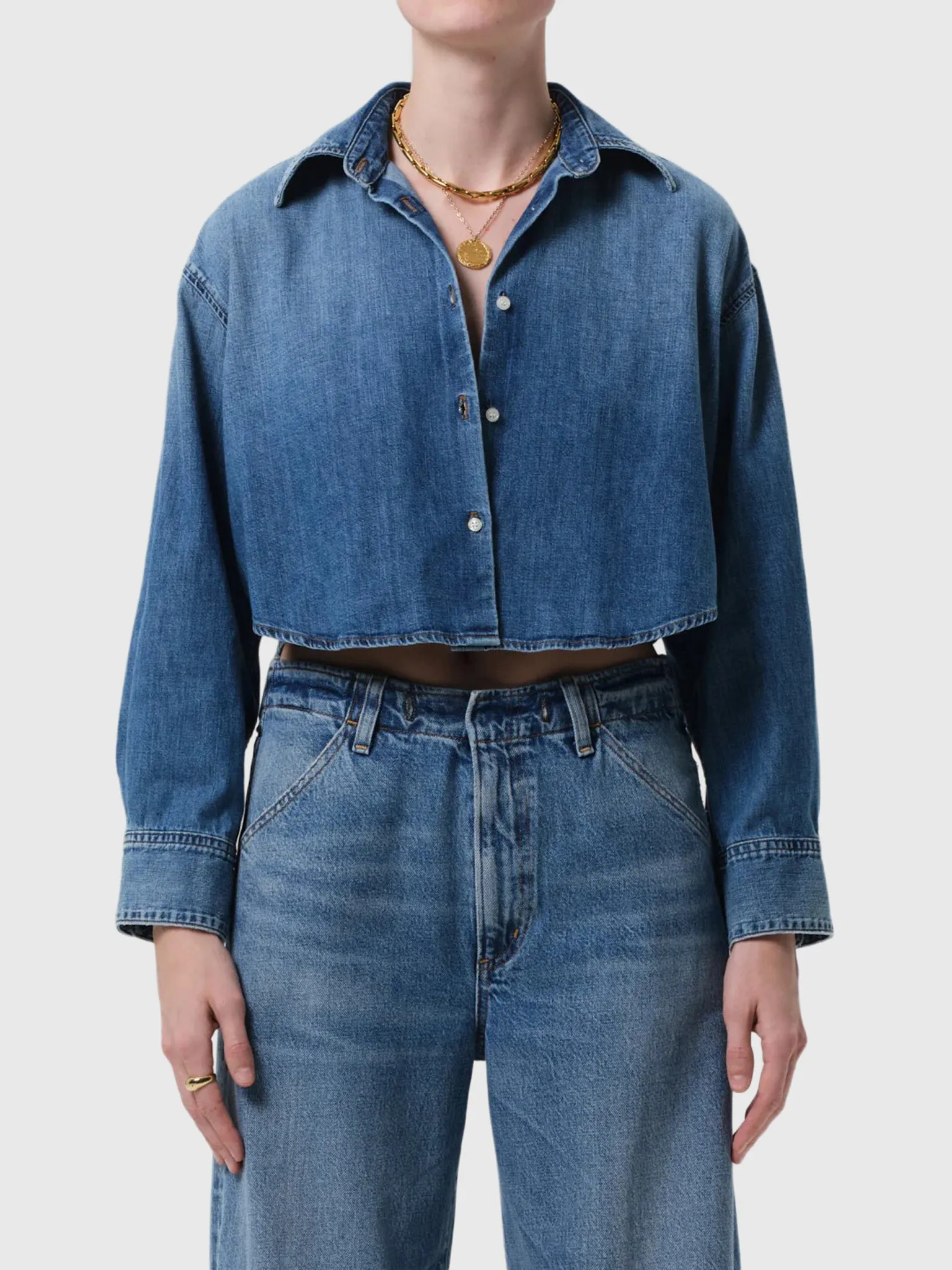 Citizens Of Humanity Women's Ana Cropped Shirt sold by Saint Bernard