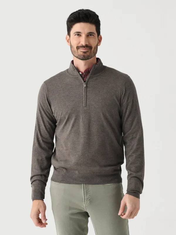 Faherty Brand Men's Movement Quarter-Zip Sweater made by Saint Bernard