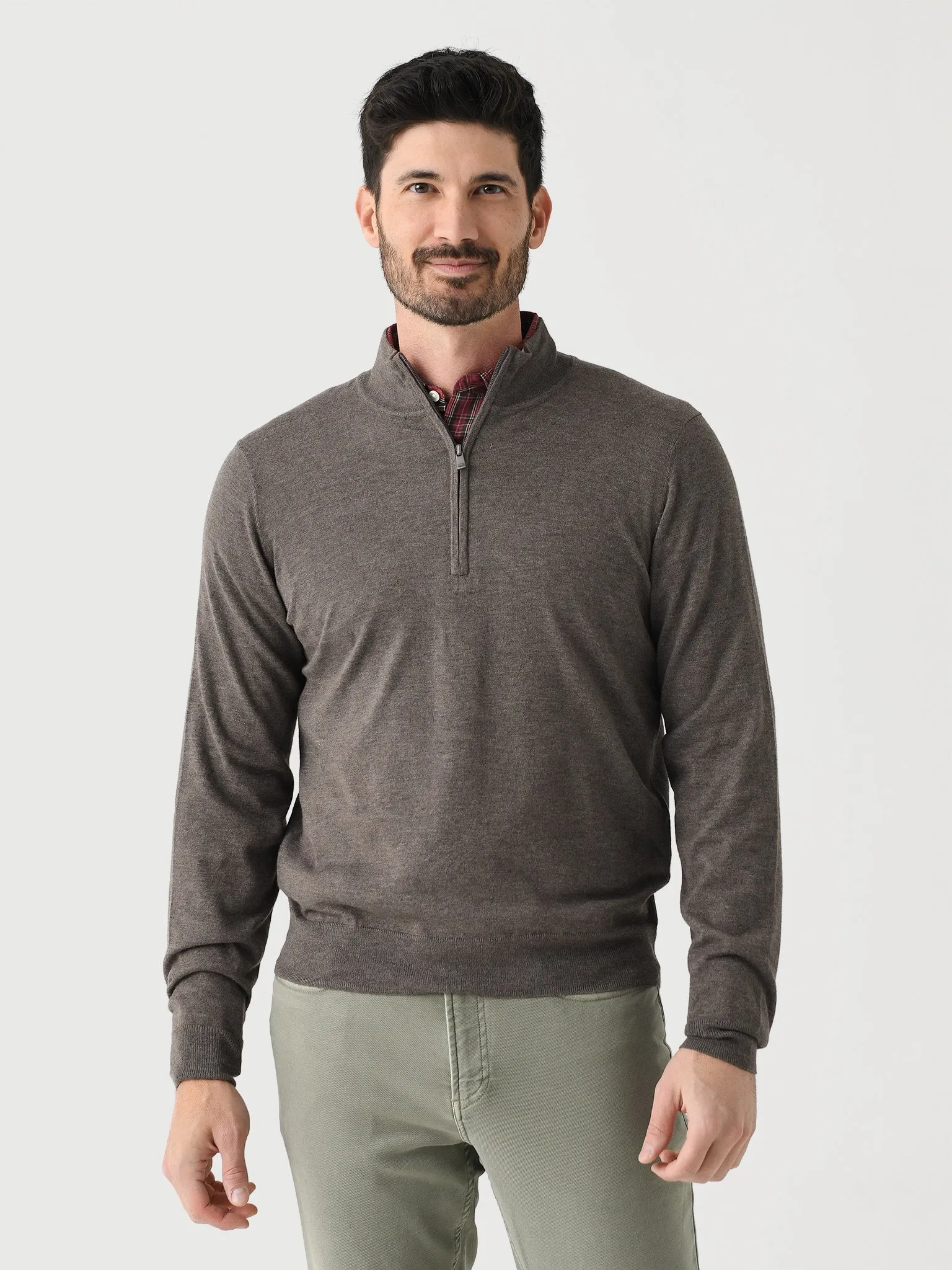 Faherty Brand Men's Movement Quarter-Zip Sweater sold by Saint Bernard