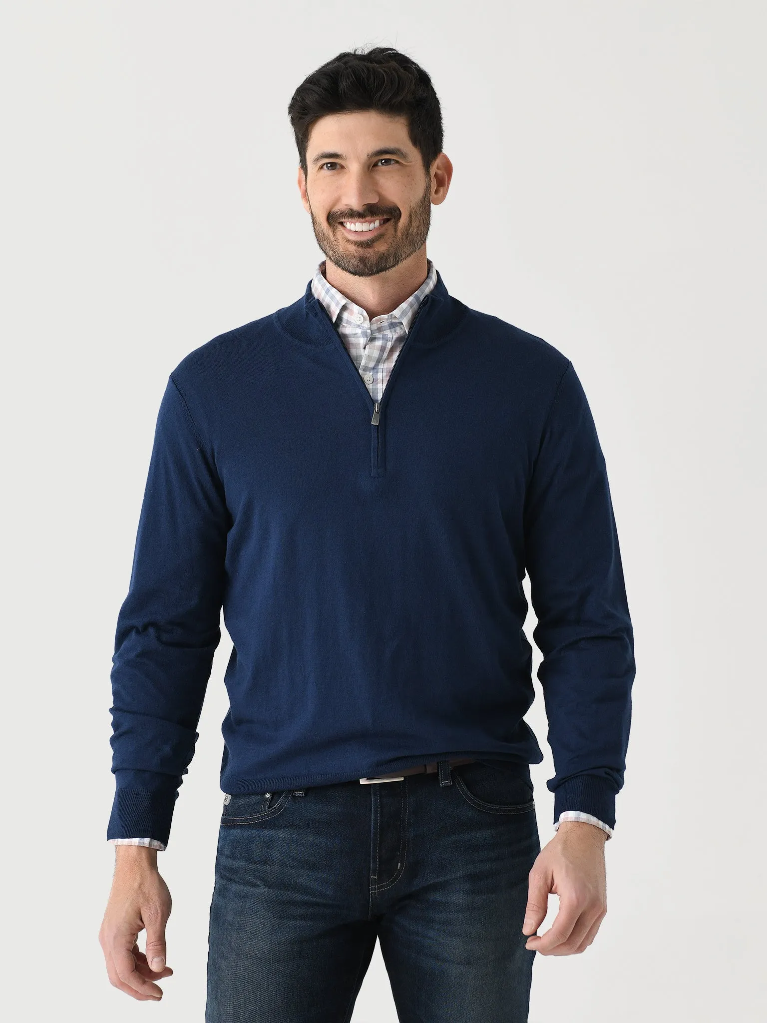 Faherty Brand Men's Movement Quarter-Zip Sweater sold by Saint Bernard product image thumbnail 5