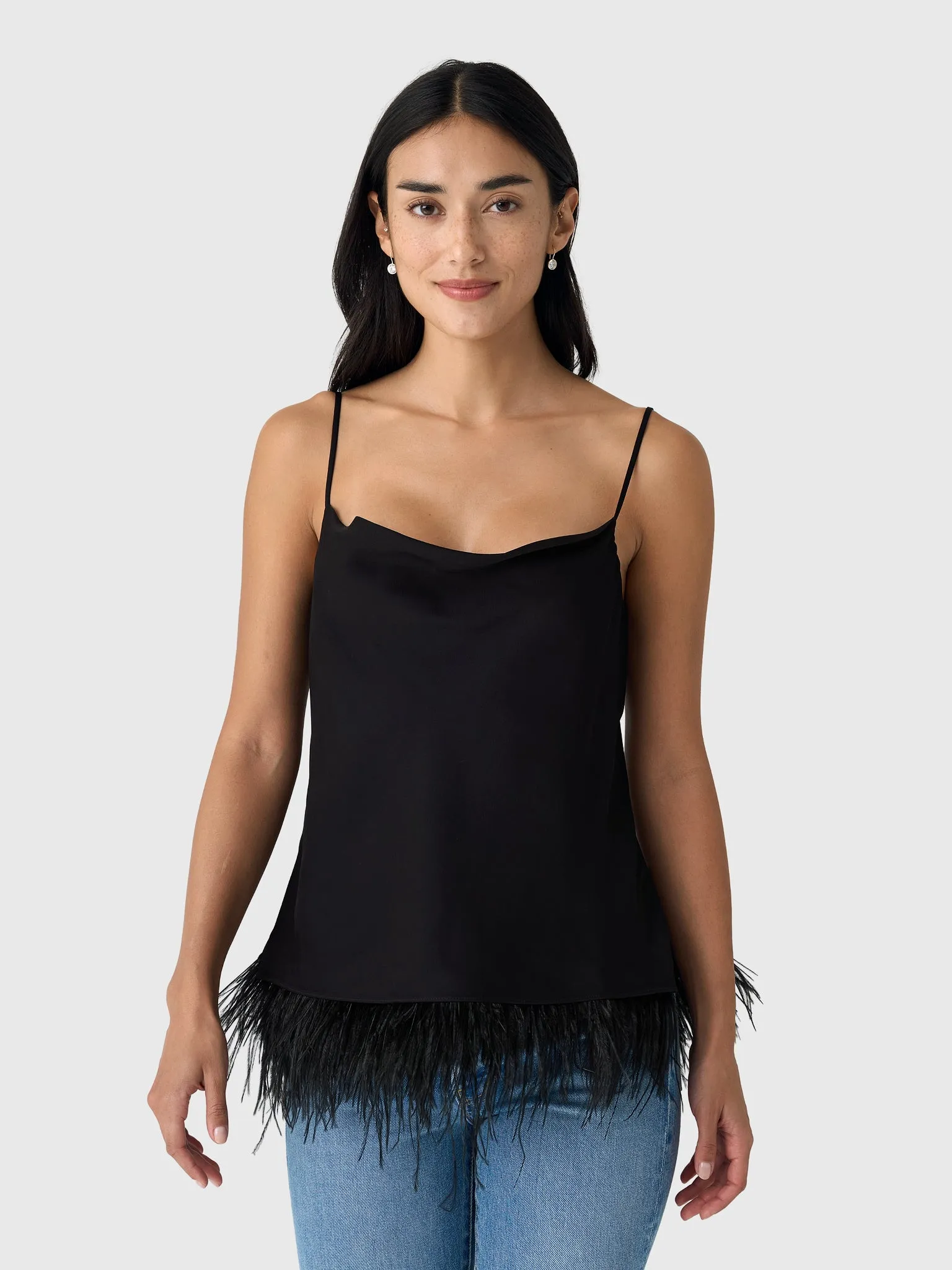ALC Women's Eliza Feather Trimmed Camisole Top sold by Saint Bernard