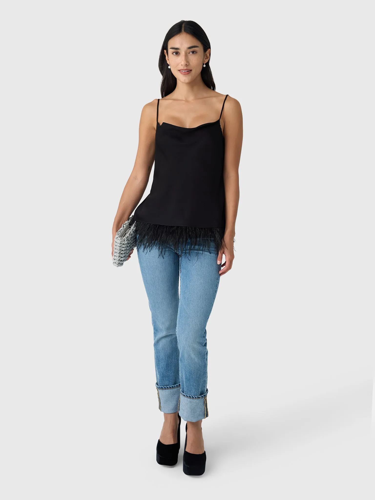 ALC Women's Eliza Feather Trimmed Camisole Top sold by Saint Bernard product image thumbnail 2