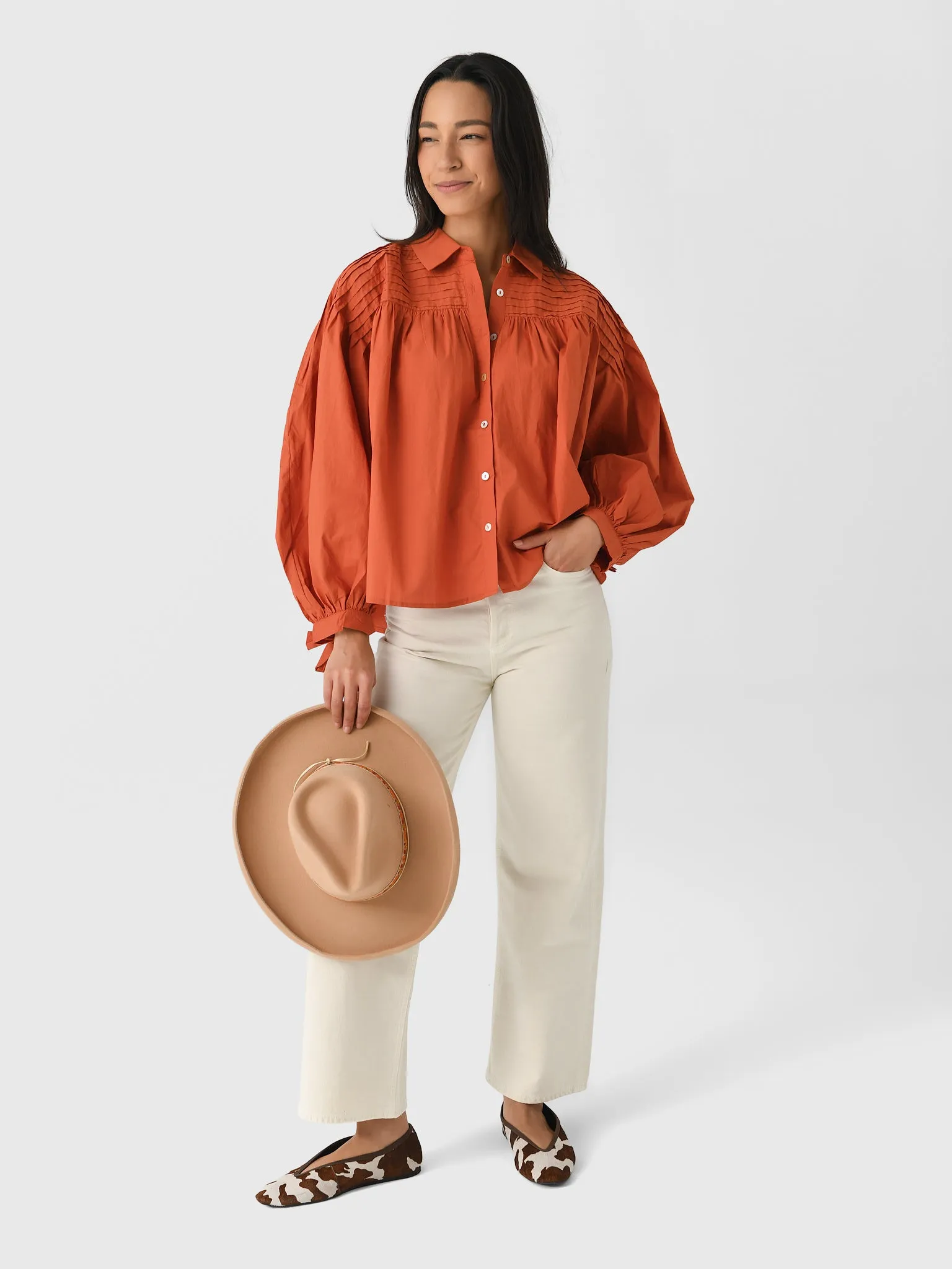Eche Women's Button-Down Blouse sold by Saint Bernard product image thumbnail 2