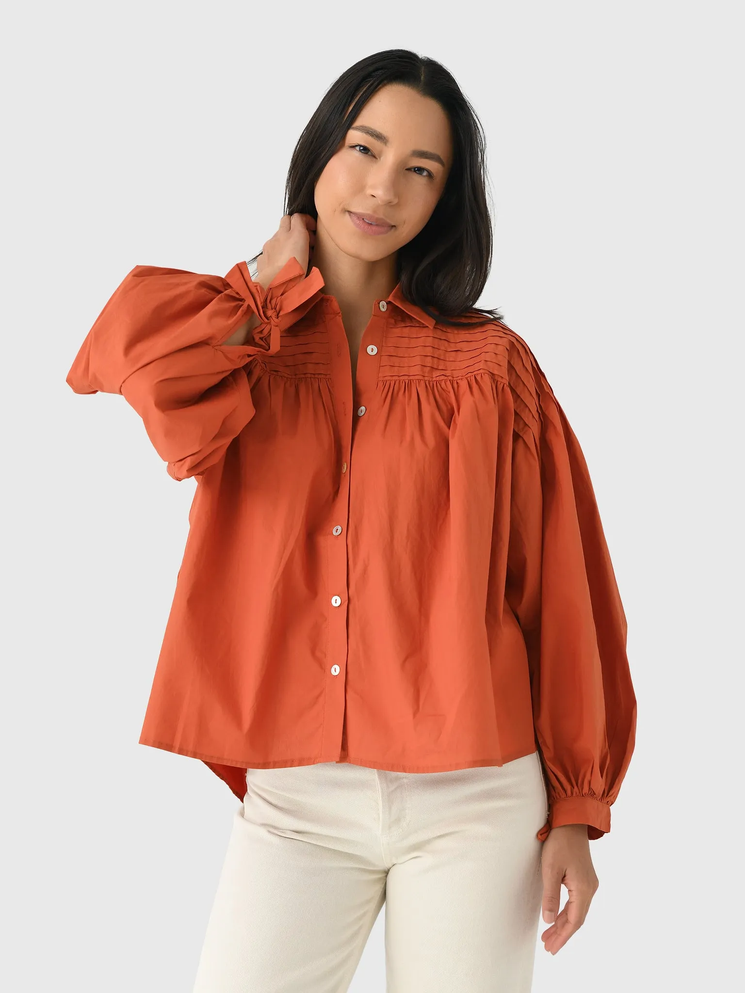 Eche Women's Button-Down Blouse sold by Saint Bernard
