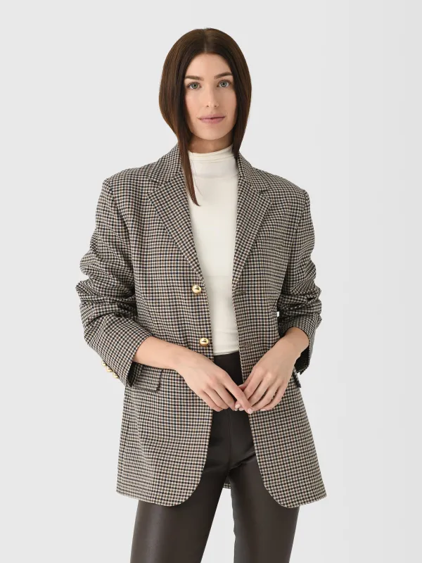 Frame Women's The Houndstooth Blazer made by Frame Denim