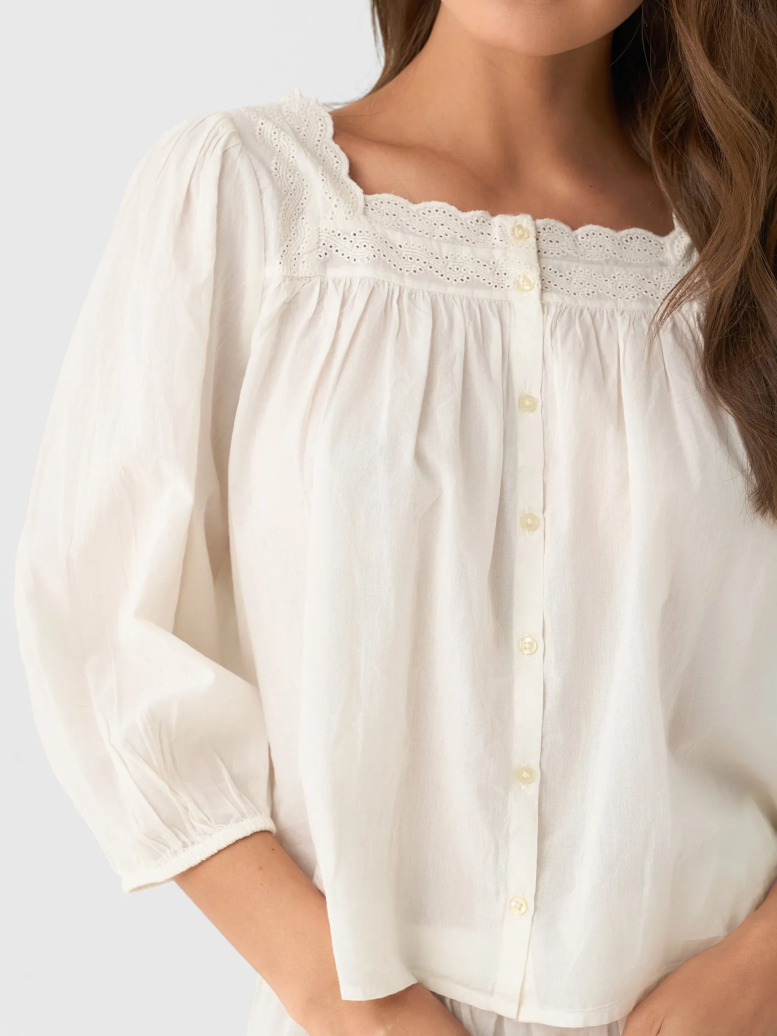 The Great Women's The Eyelet Button Sleep Top sold by Saint Bernard product image thumbnail 5