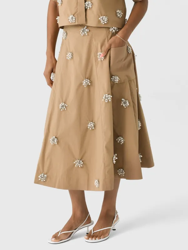 Simkhai Women's Novanna Embellished Midi Skirt sold by Saint Bernard