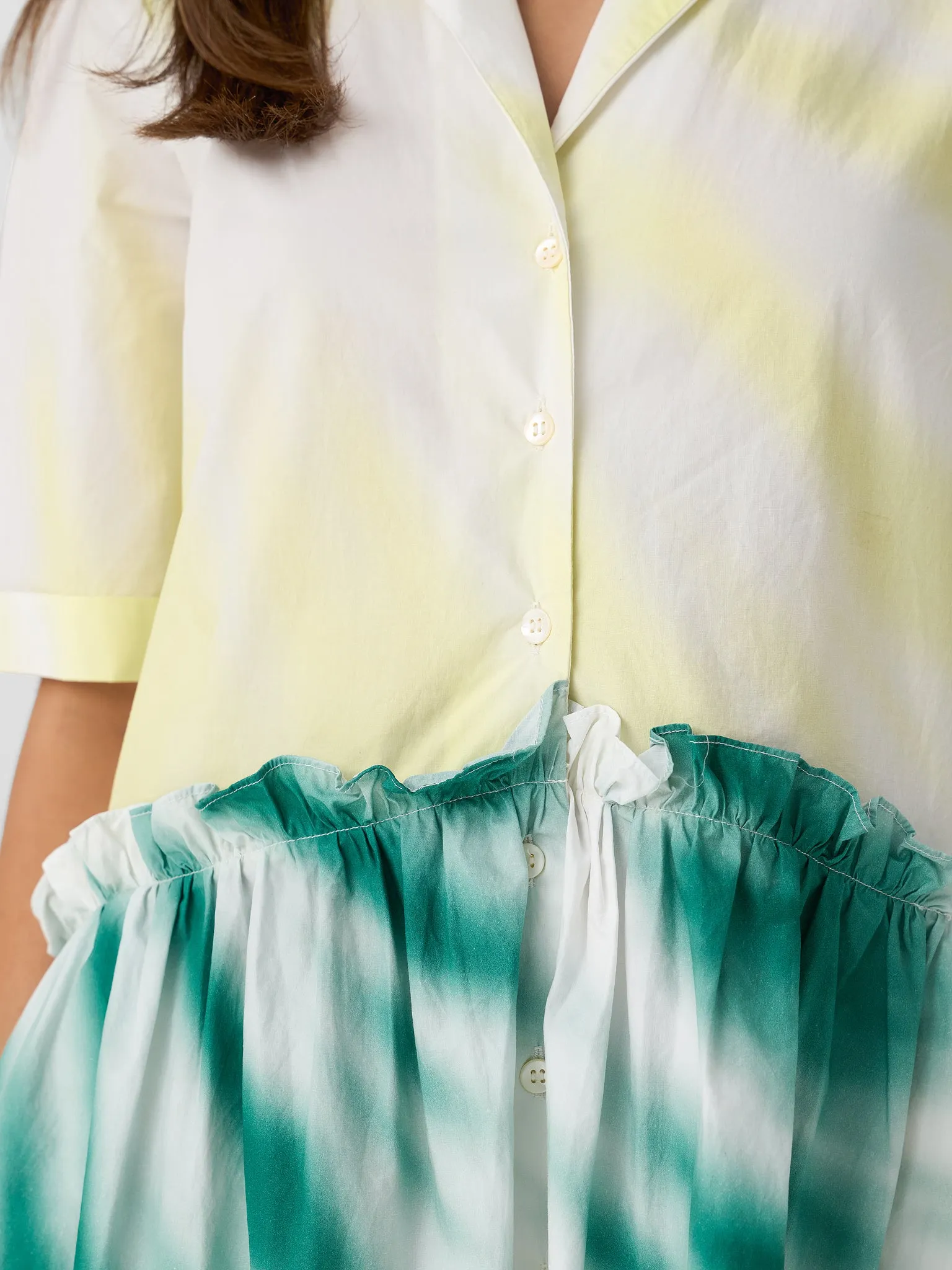 Rosie Assoulin Women's Gathered Mini Shirtdress sold by Saint Bernard product image thumbnail 5