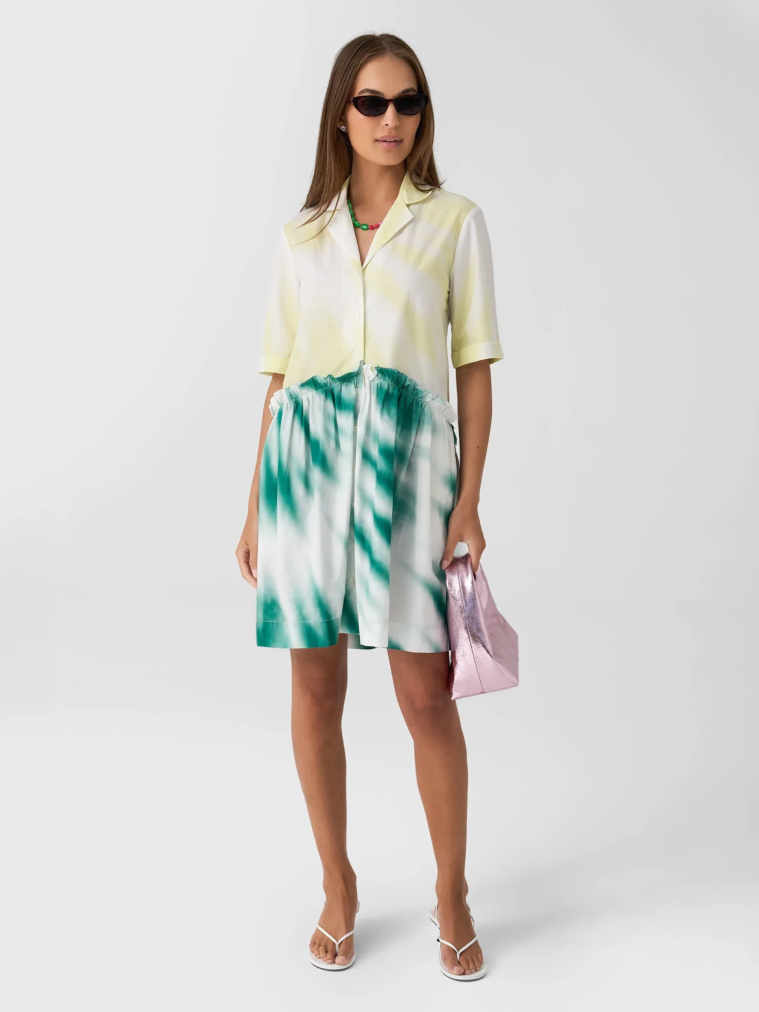 Rosie Assoulin Women's Gathered Mini Shirtdress sold by Saint Bernard product image thumbnail 2