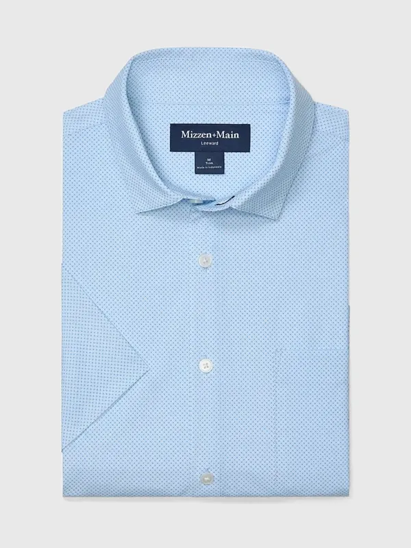 Mizzen+Main Men's Trim Leeward Short Sleeve Dress Shirt sold by Saint Bernard