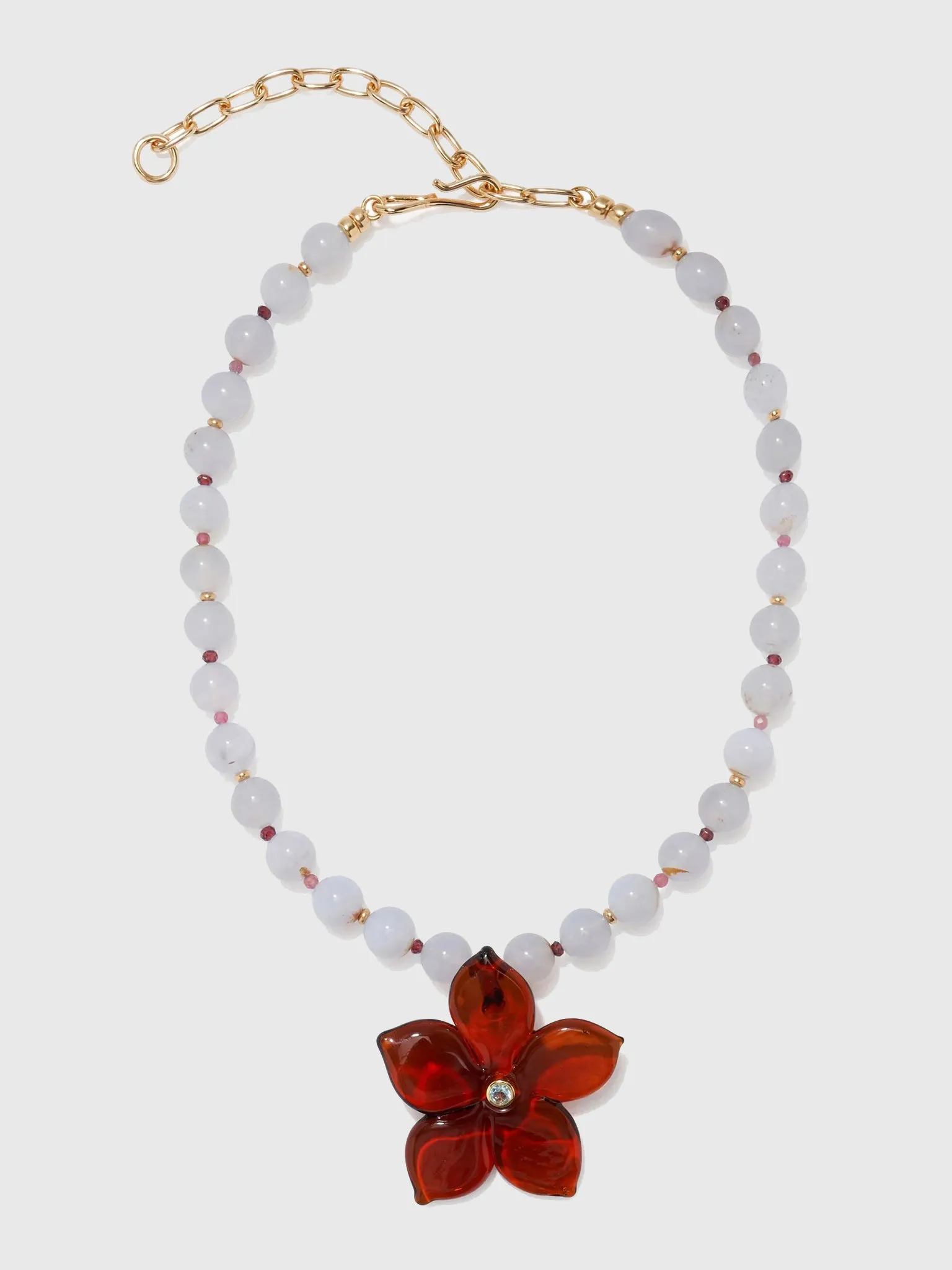 Lizzie Fortunato Vinca Flower Necklace sold by Saint Bernard