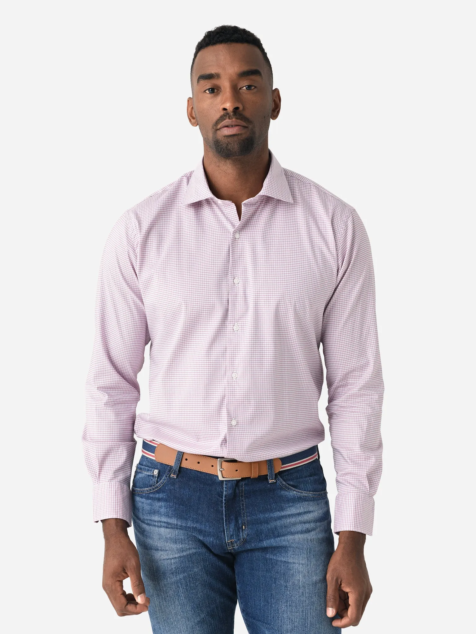 Peter Millar Crown Men's Conway Crown Lite Cotton-Stretch Sport Shirt sold by Saint Bernard