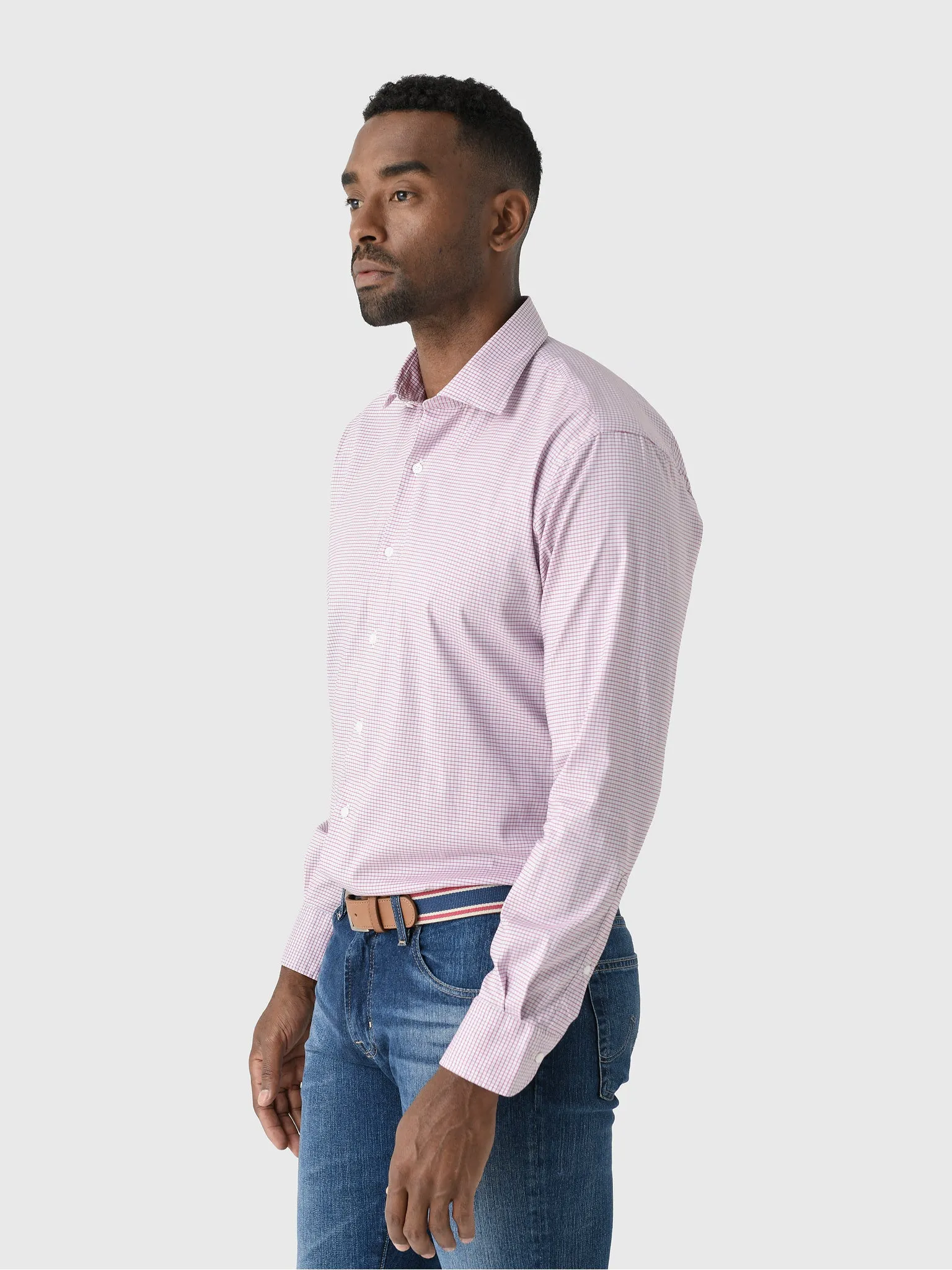 Peter Millar Crown Men's Conway Crown Lite Cotton-Stretch Sport Shirt sold by Saint Bernard product image thumbnail 3