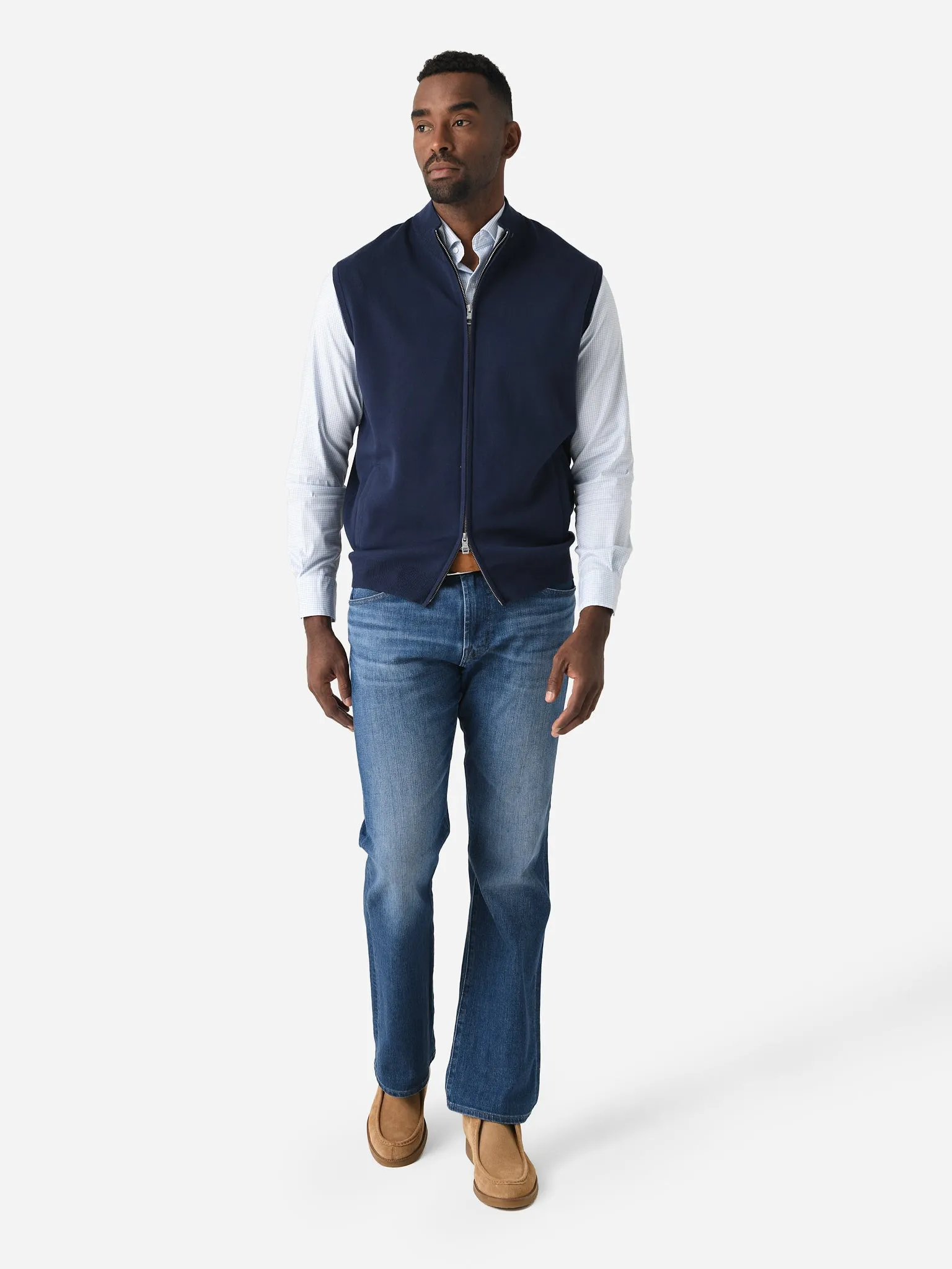 Peter Millar Crown Men's Coolspun Lite Full Zip Sweater Vest sold by Saint Bernard product image thumbnail 2