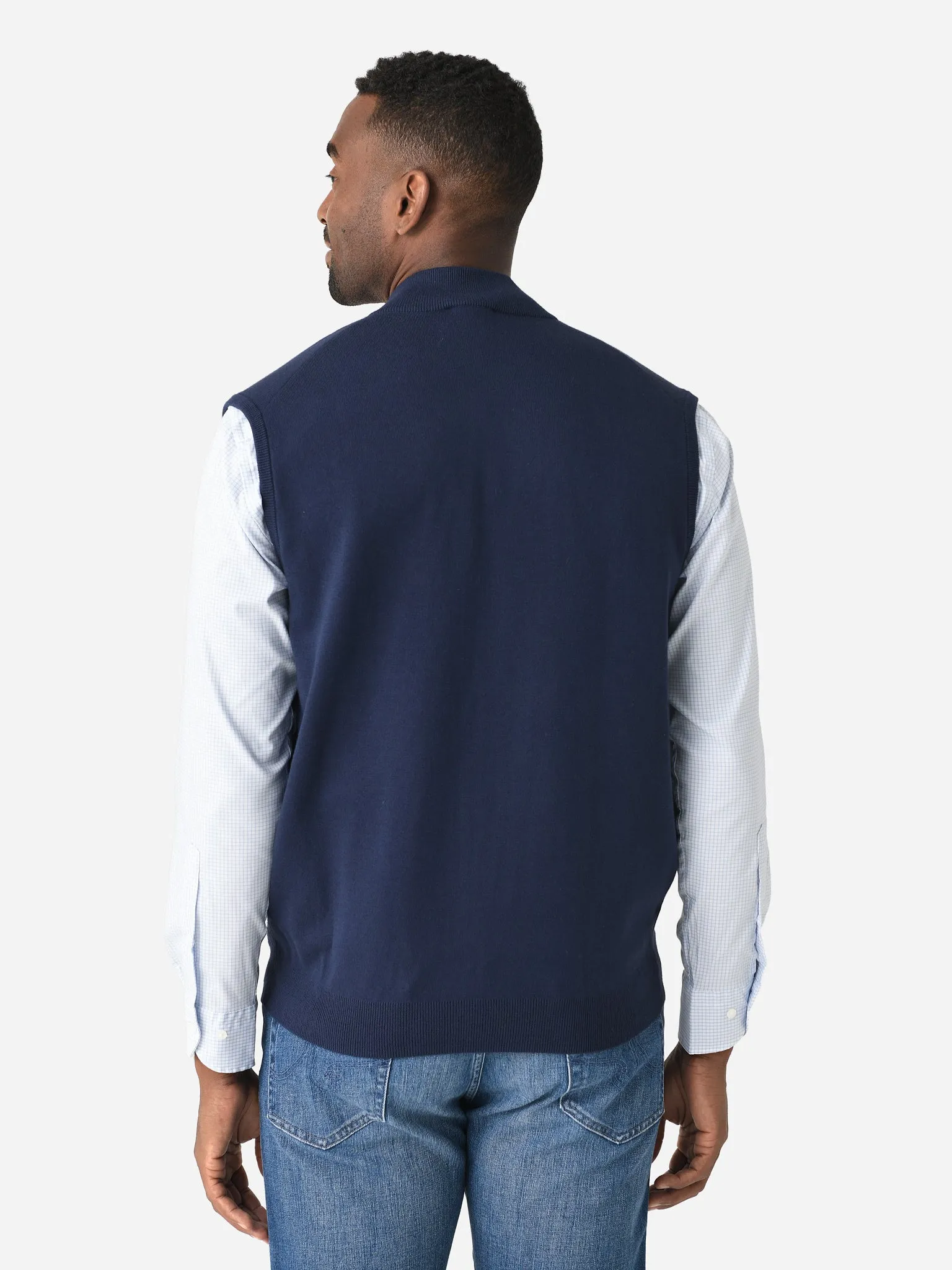 Peter Millar Crown Men's Coolspun Lite Full Zip Sweater Vest sold by Saint Bernard product image thumbnail 4