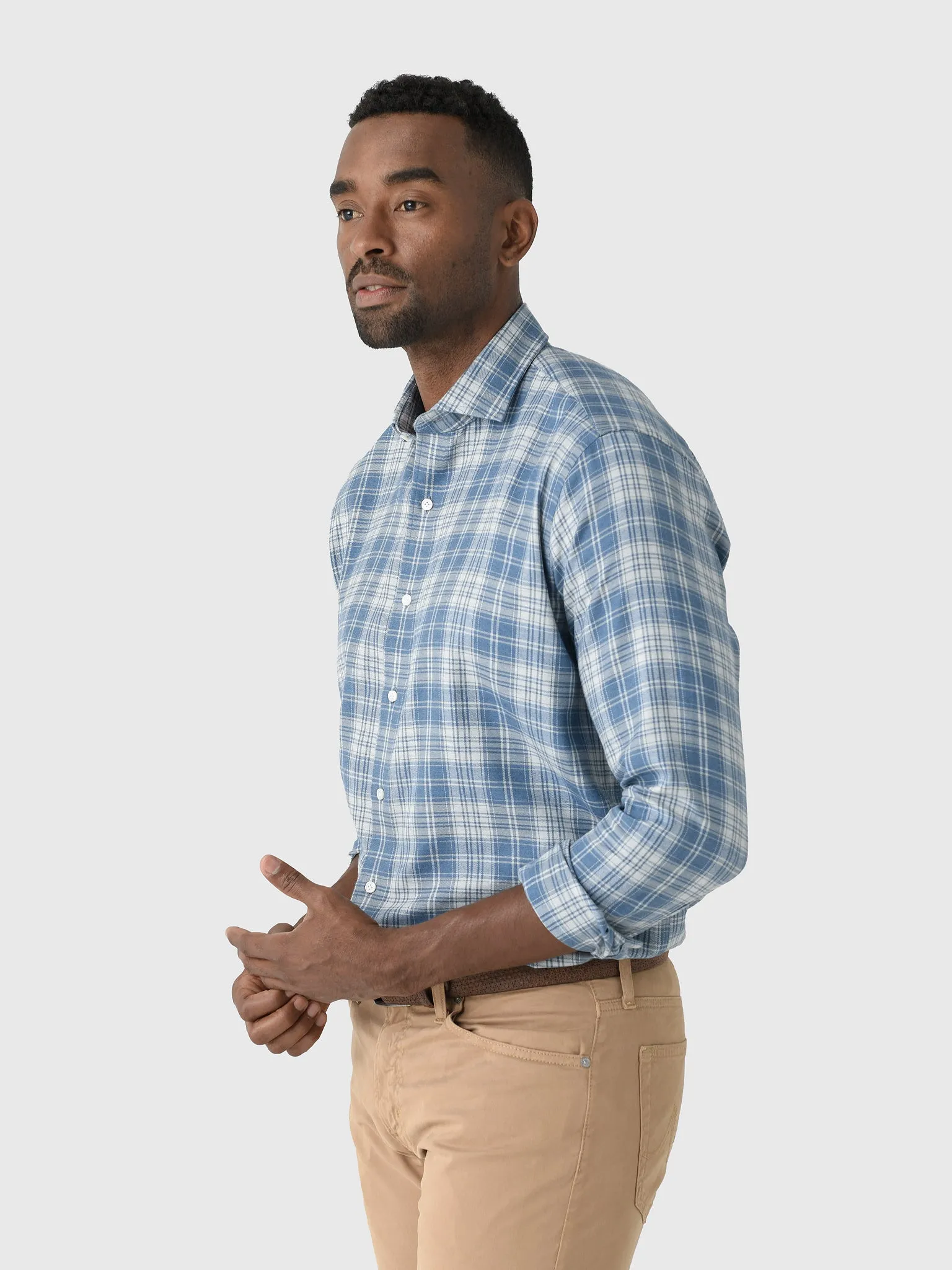 Peter Millar Crown Crafted Men's Riccia Italian Flannel Sport Shirt sold by Saint Bernard product image thumbnail 3