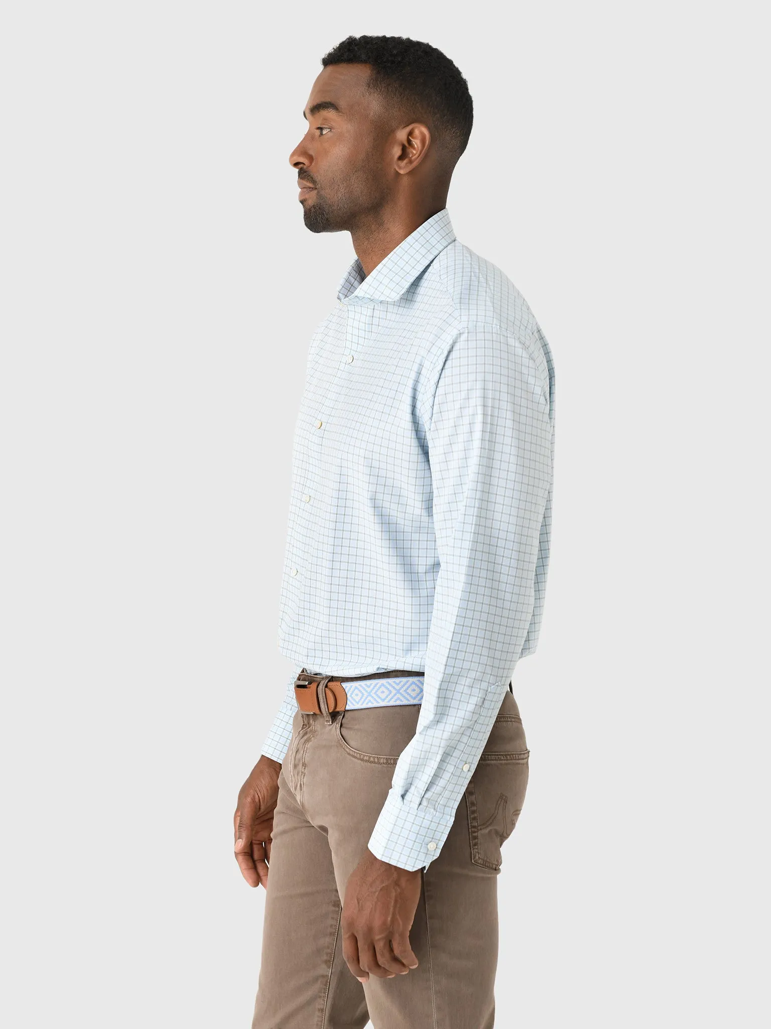 Peter Millar Crown Crafted Men's Bechet Performance Poplin Sport Shirt sold by Saint Bernard product image thumbnail 3