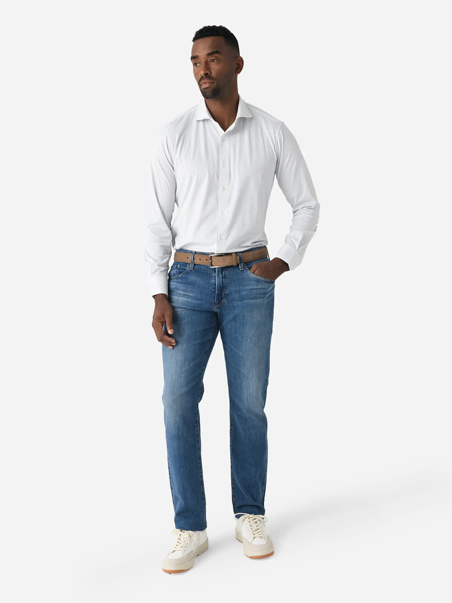 Peter Millar Crown Crafted Men's Excursionist Flex Gingham Sport Shirt sold by Saint Bernard product image thumbnail 2