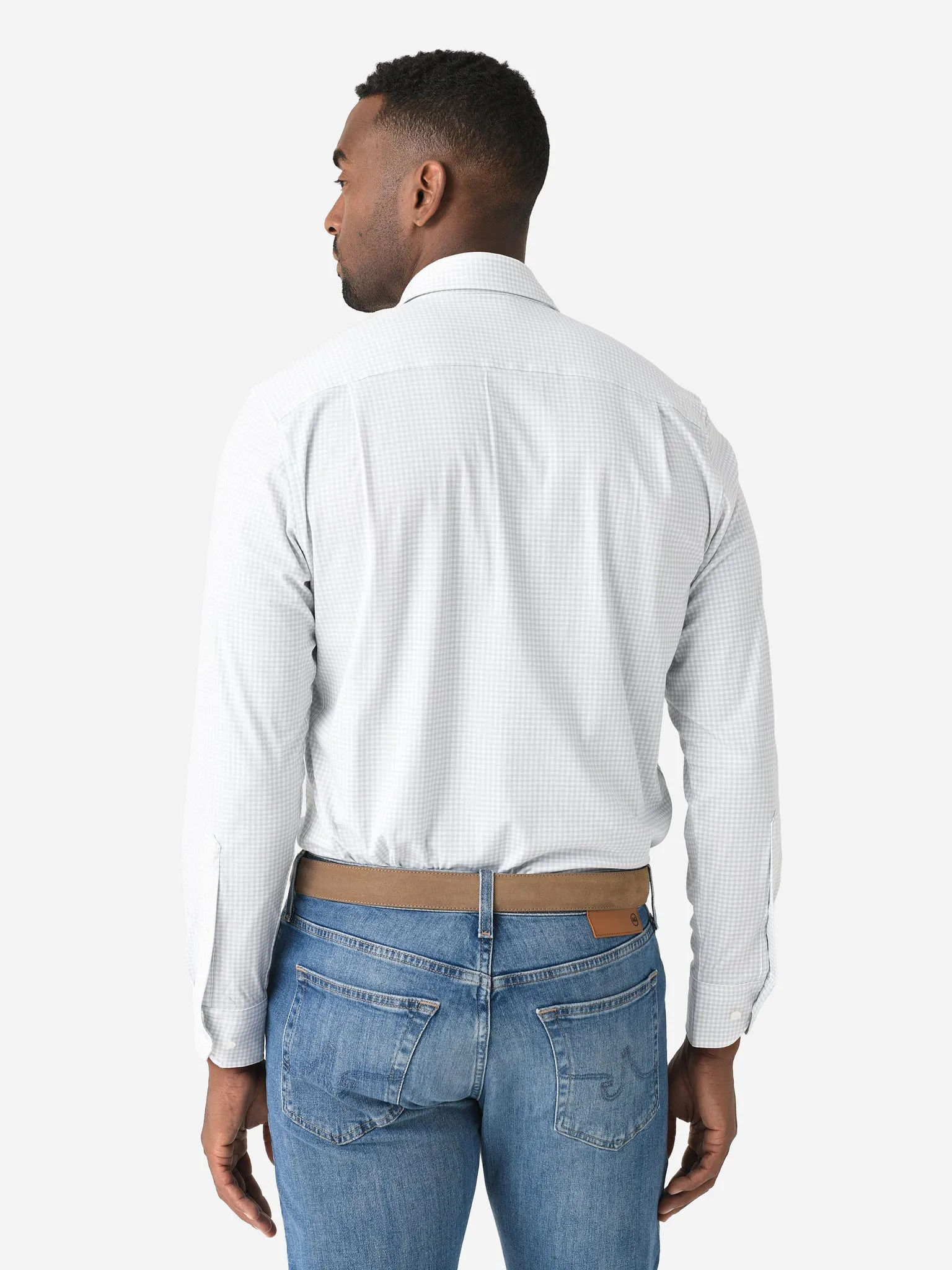 Peter Millar Crown Crafted Men's Excursionist Flex Gingham Sport Shirt sold by Saint Bernard product image thumbnail 4