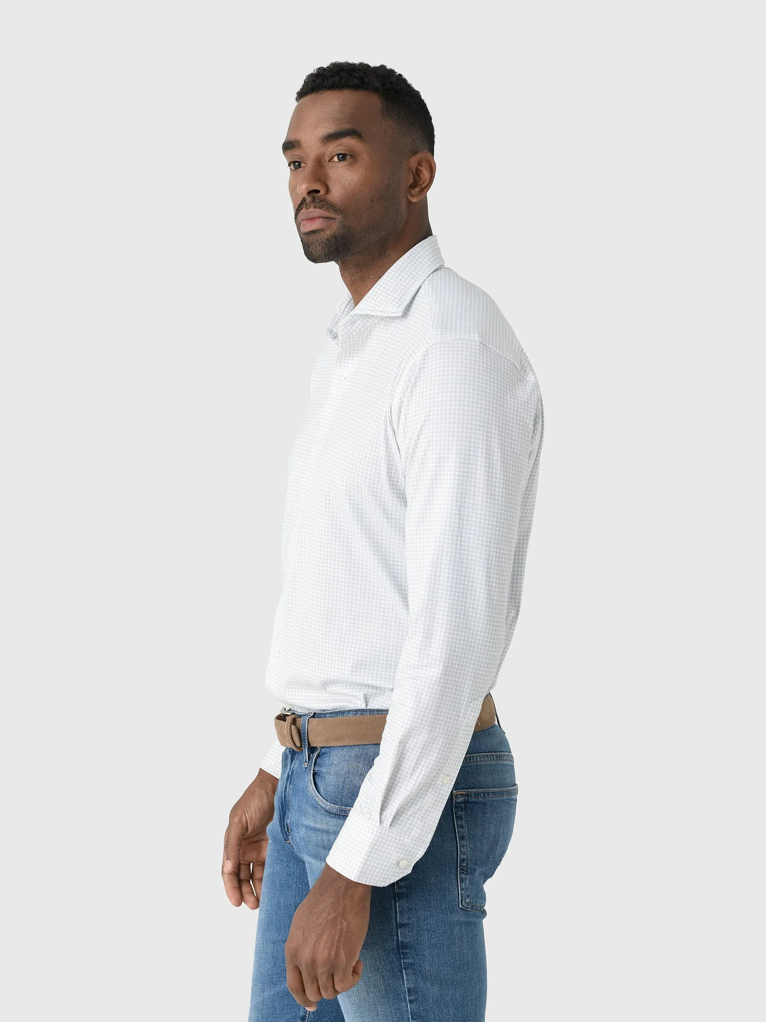 Peter Millar Crown Crafted Men's Excursionist Flex Gingham Sport Shirt sold by Saint Bernard product image thumbnail 3