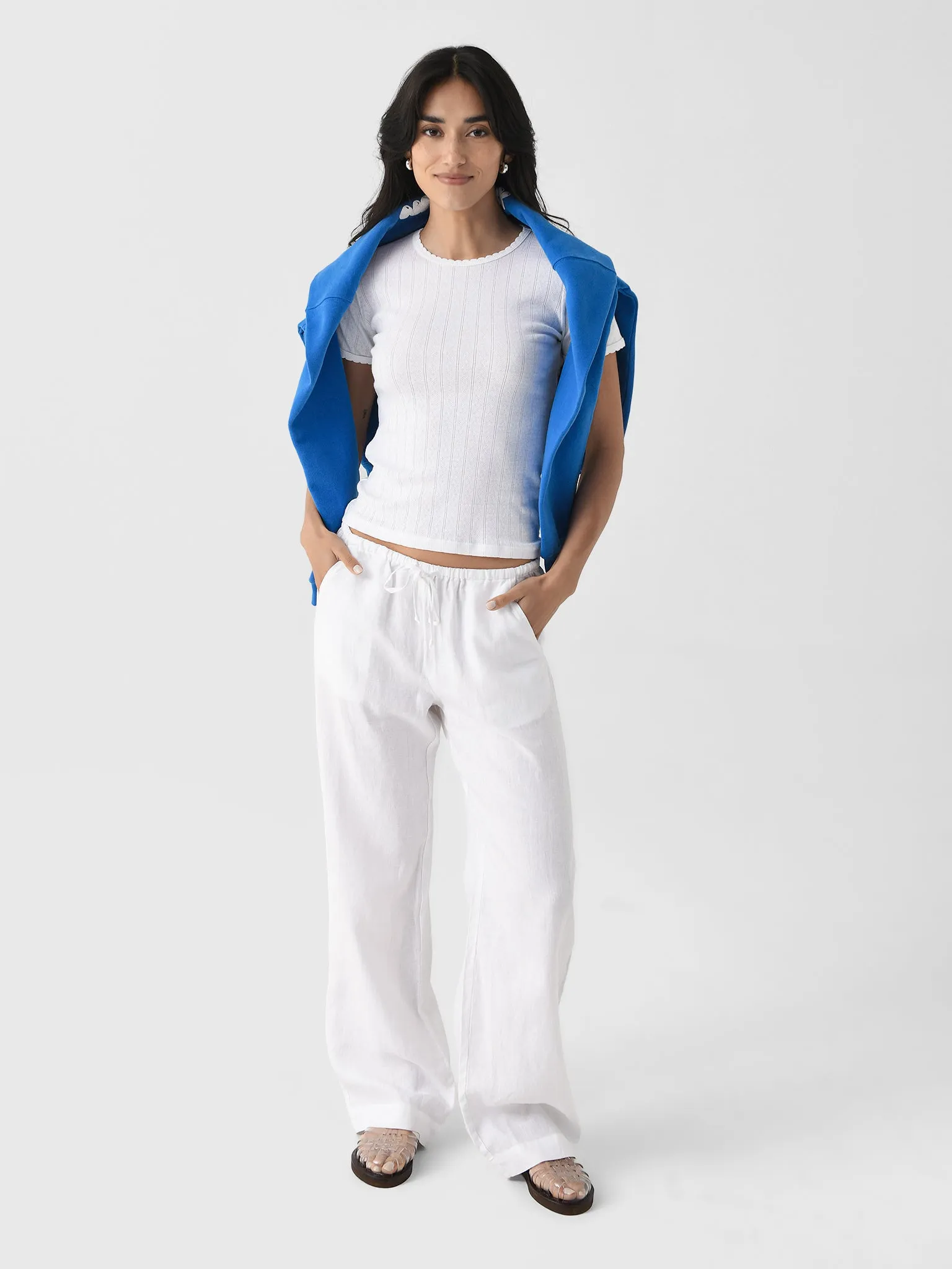 Leset Women's Pointelle Slim Fit Tee sold by Saint Bernard product image thumbnail 2