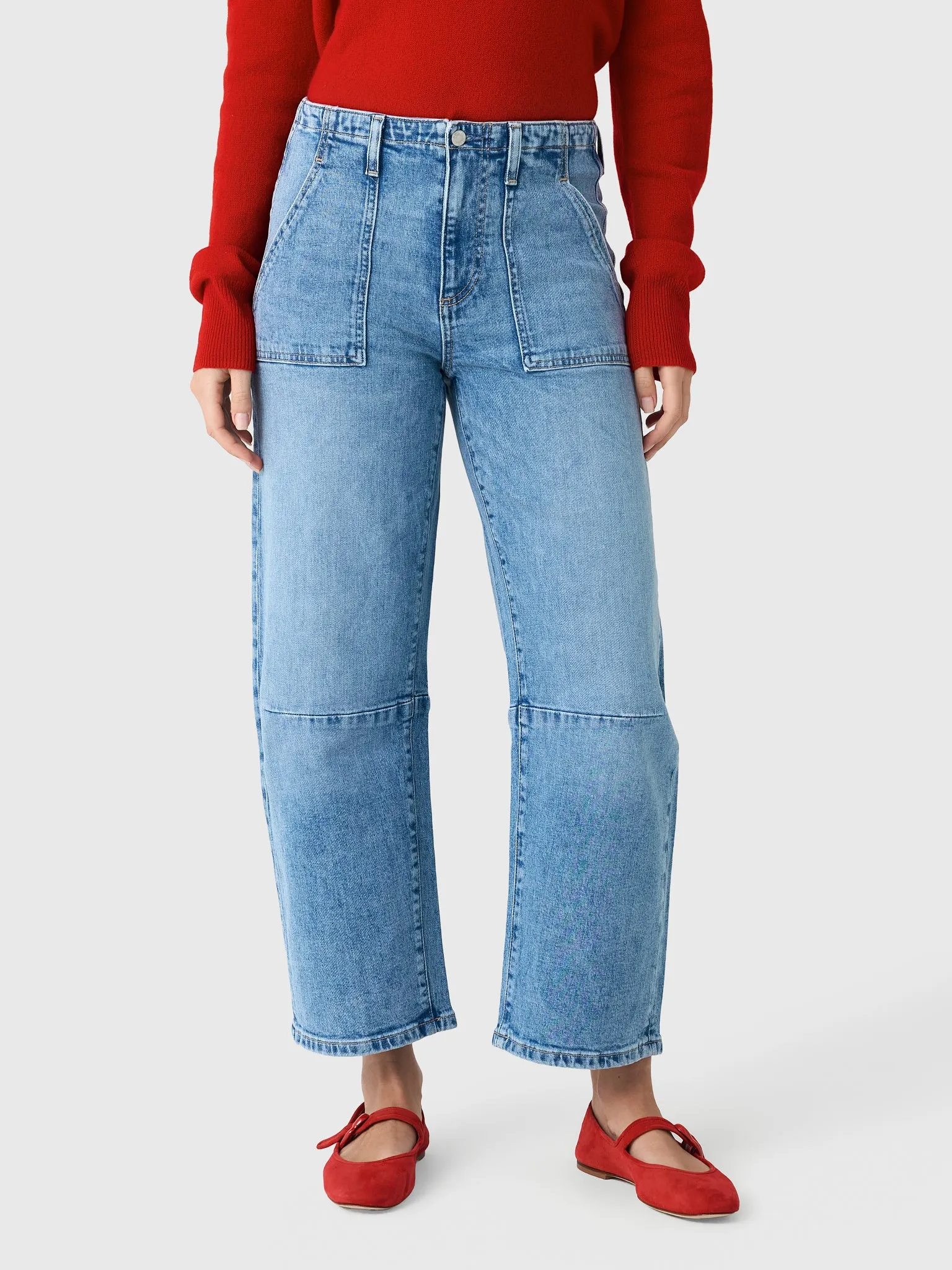 Le Jean Women's Utility Soft Barrel Jean sold by Saint Bernard