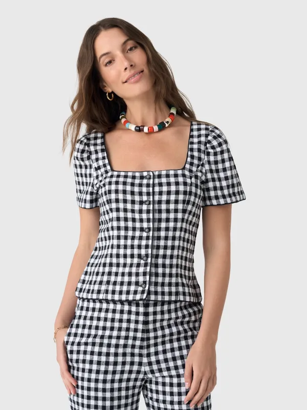Ciao Lucia Women's Nadia Gingham Top made by Ciao Lucia