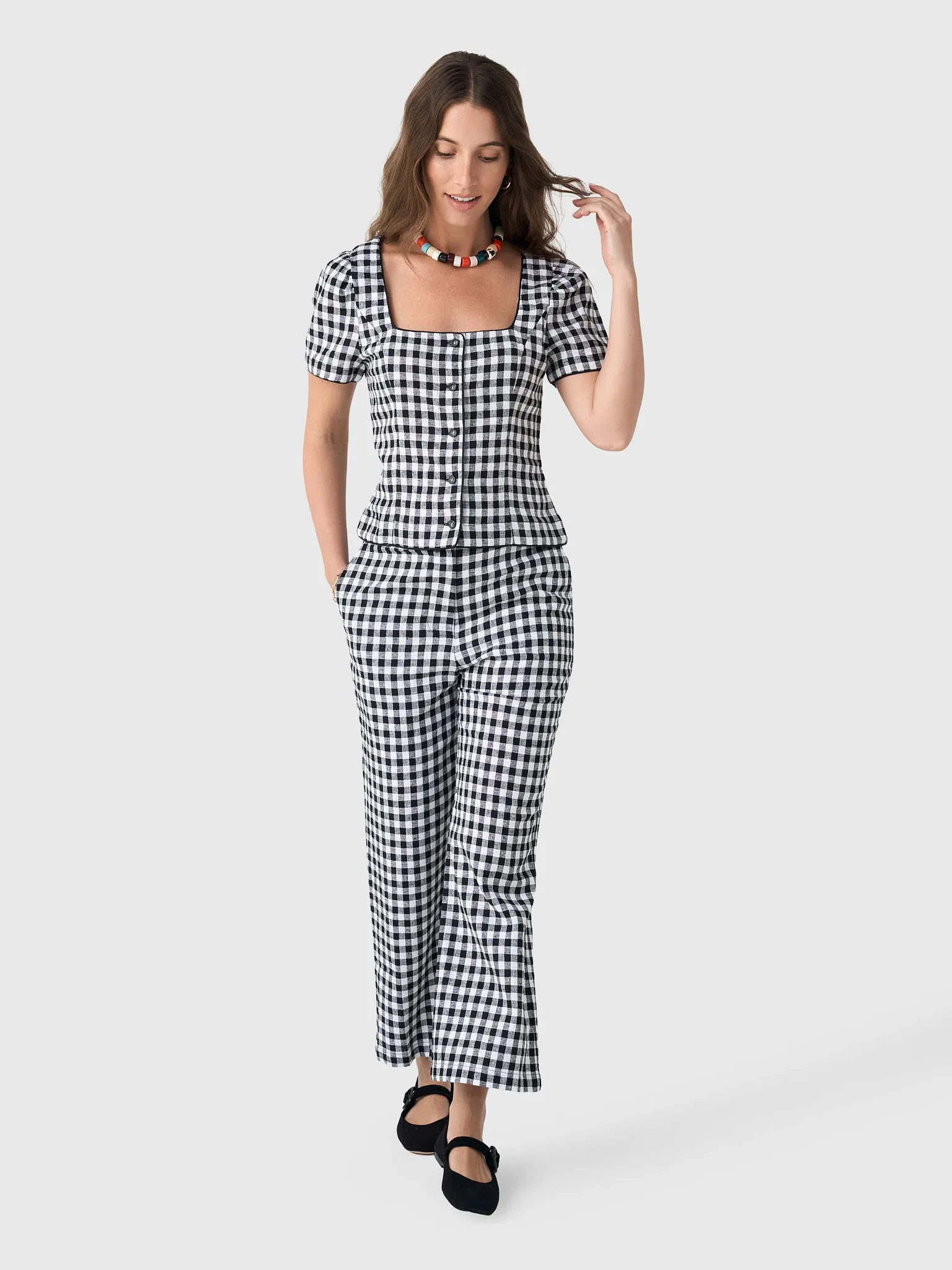 Ciao Lucia Women's Nadia Gingham Top sold by Saint Bernard product image thumbnail 2