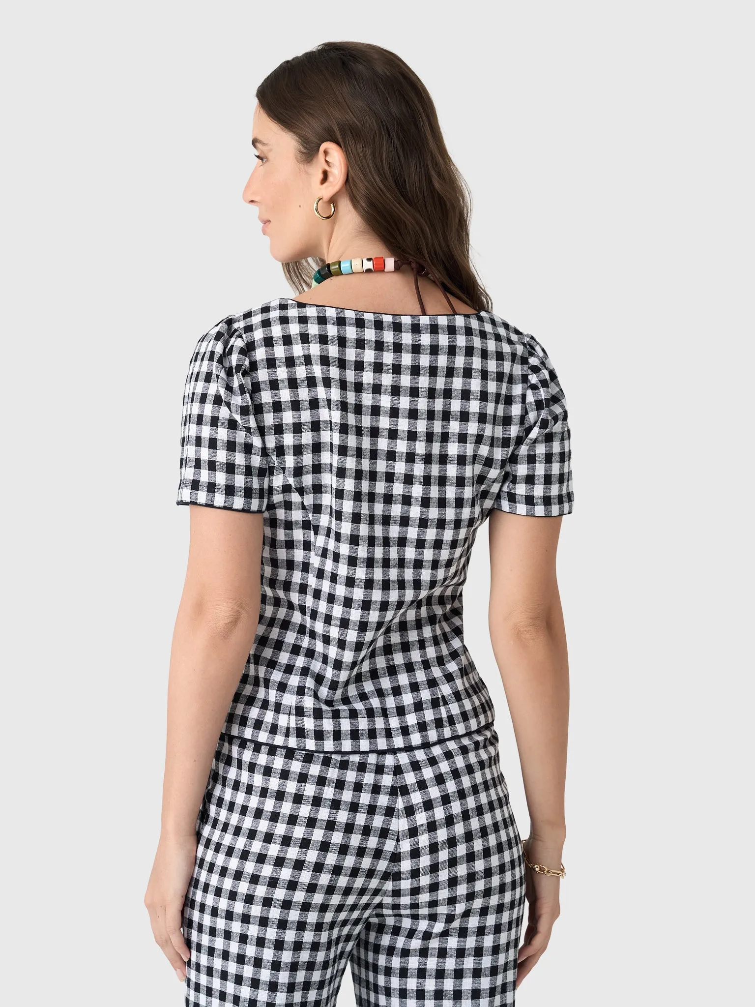 Ciao Lucia Women's Nadia Gingham Top sold by Saint Bernard product image thumbnail 4