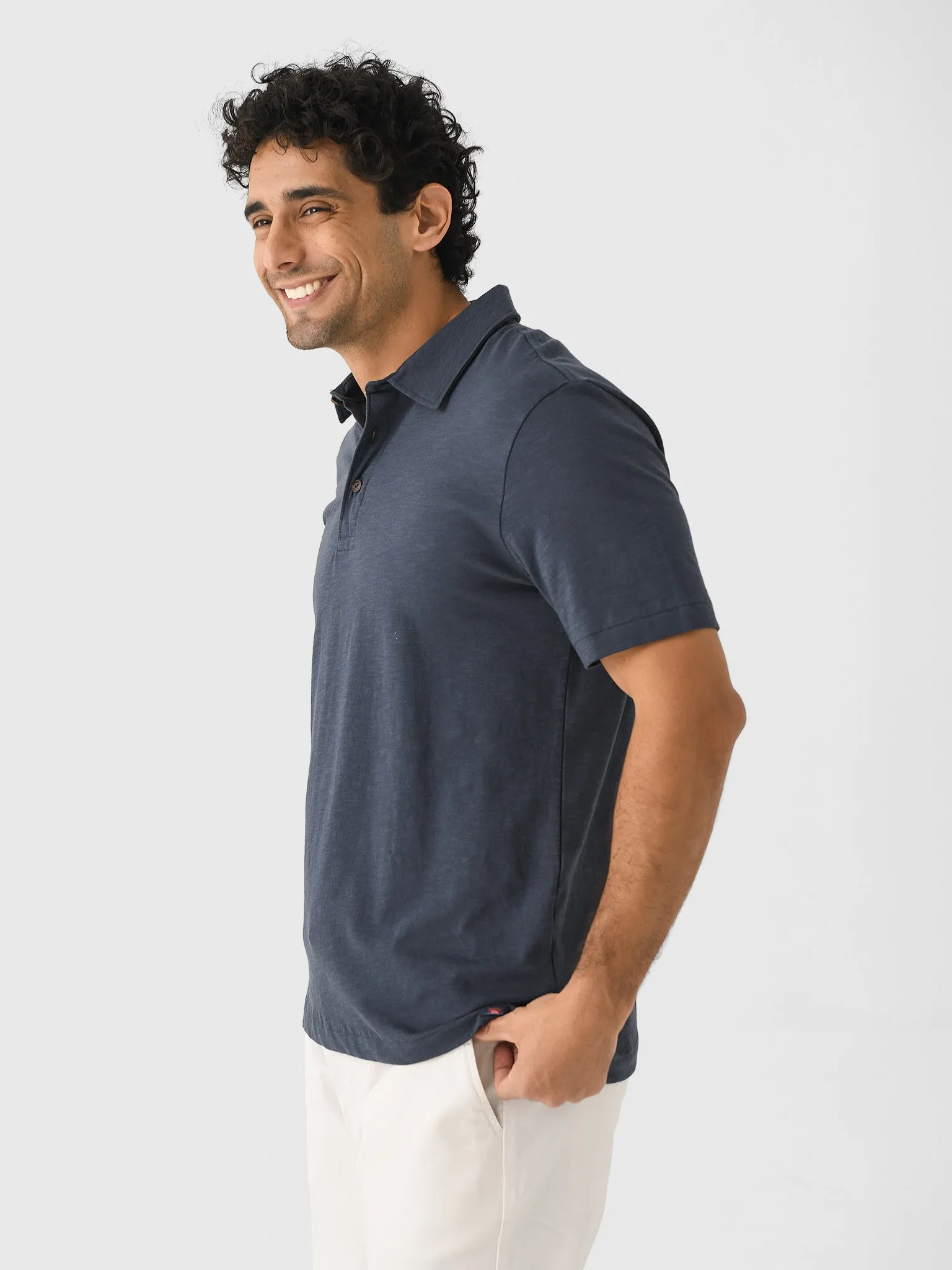 Faherty Brand Men's Sunwashed T-Shirt Polo sold by Saint Bernard product image thumbnail 3