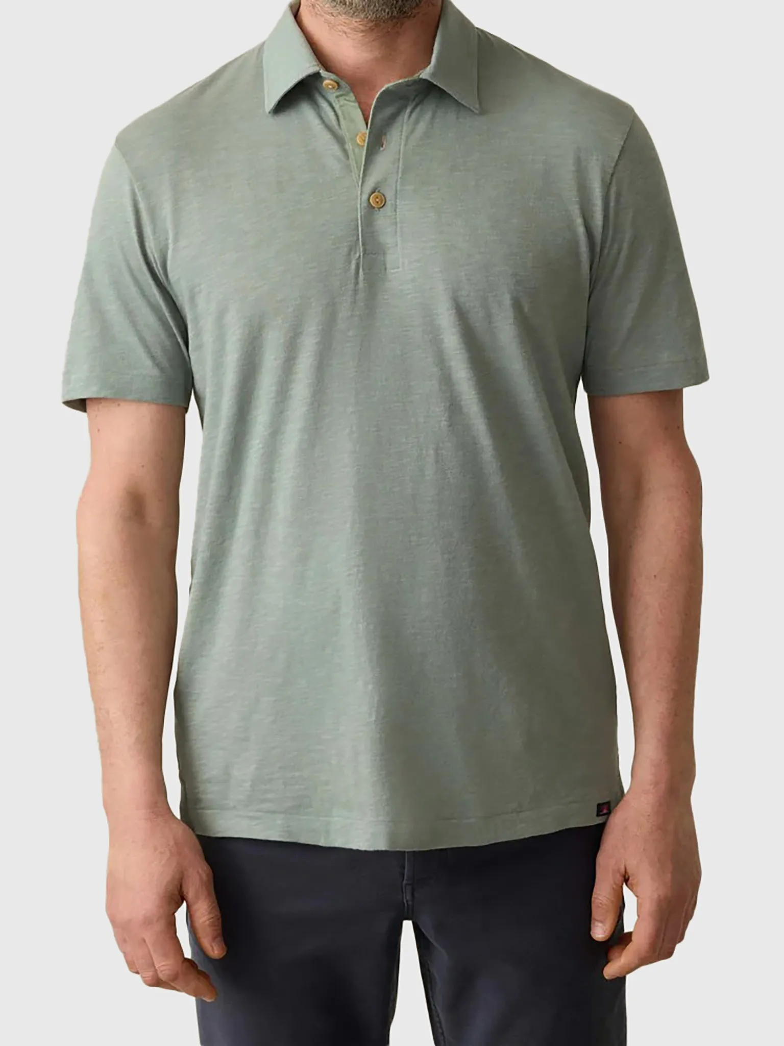 Faherty Brand Men's Sunwashed T-Shirt Polo sold by Saint Bernard product image thumbnail 5