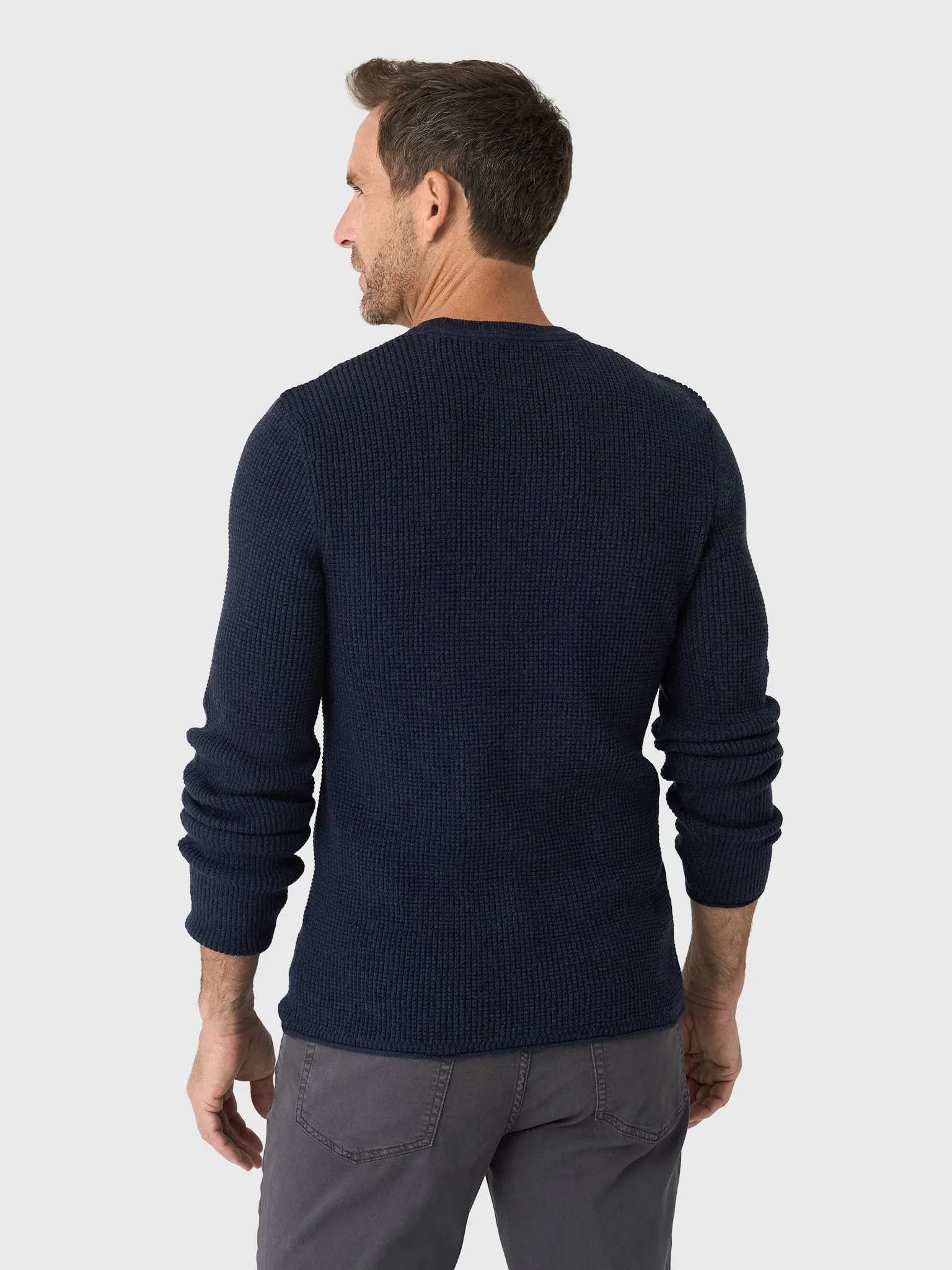 Billy Reid Men's Mini Waffle Crew sold by Saint Bernard product image thumbnail 4