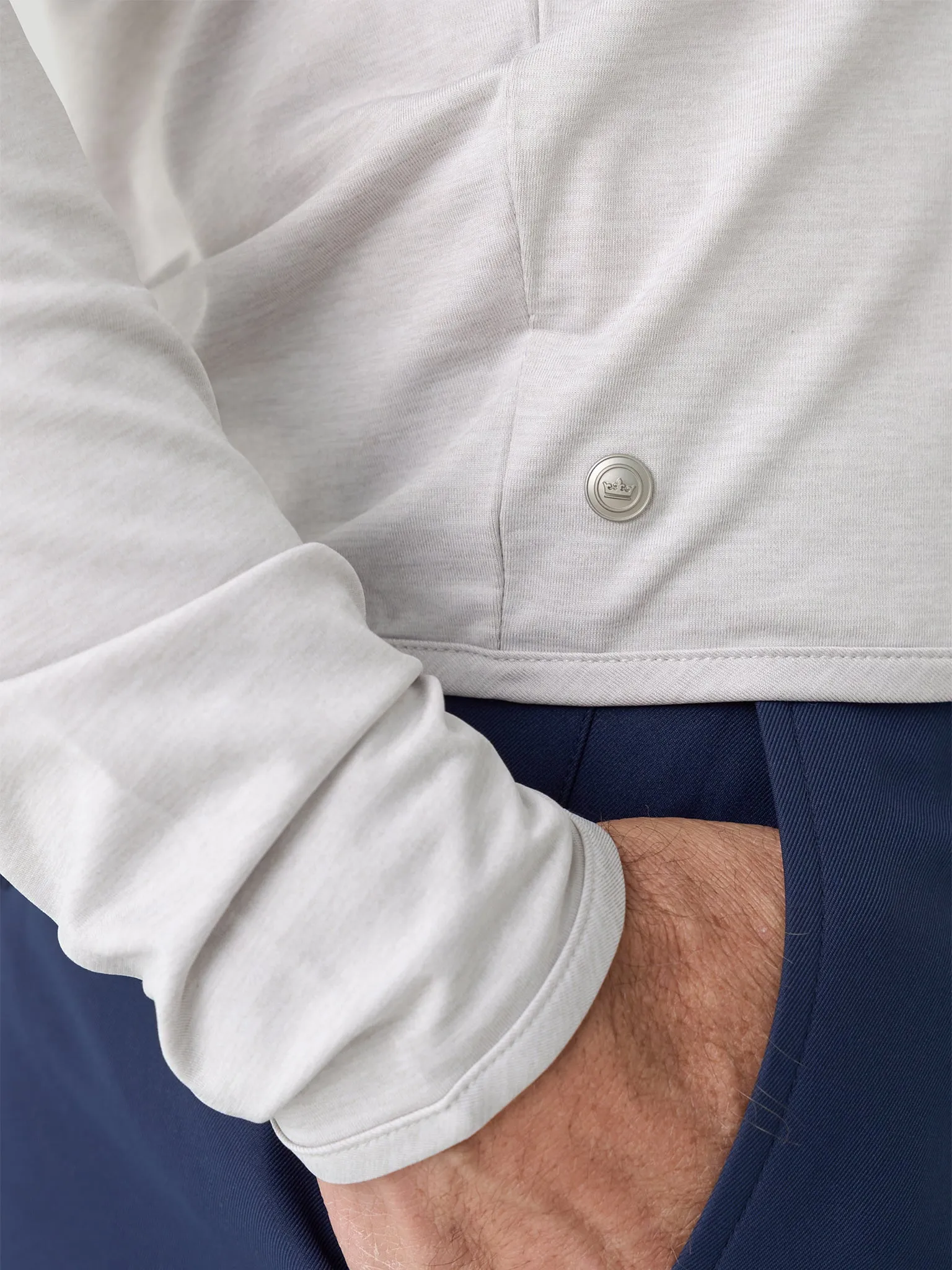 Peter Millar Crown Crafted Men's Stealth Performance Quarter-Zip sold by Saint Bernard product image thumbnail 5