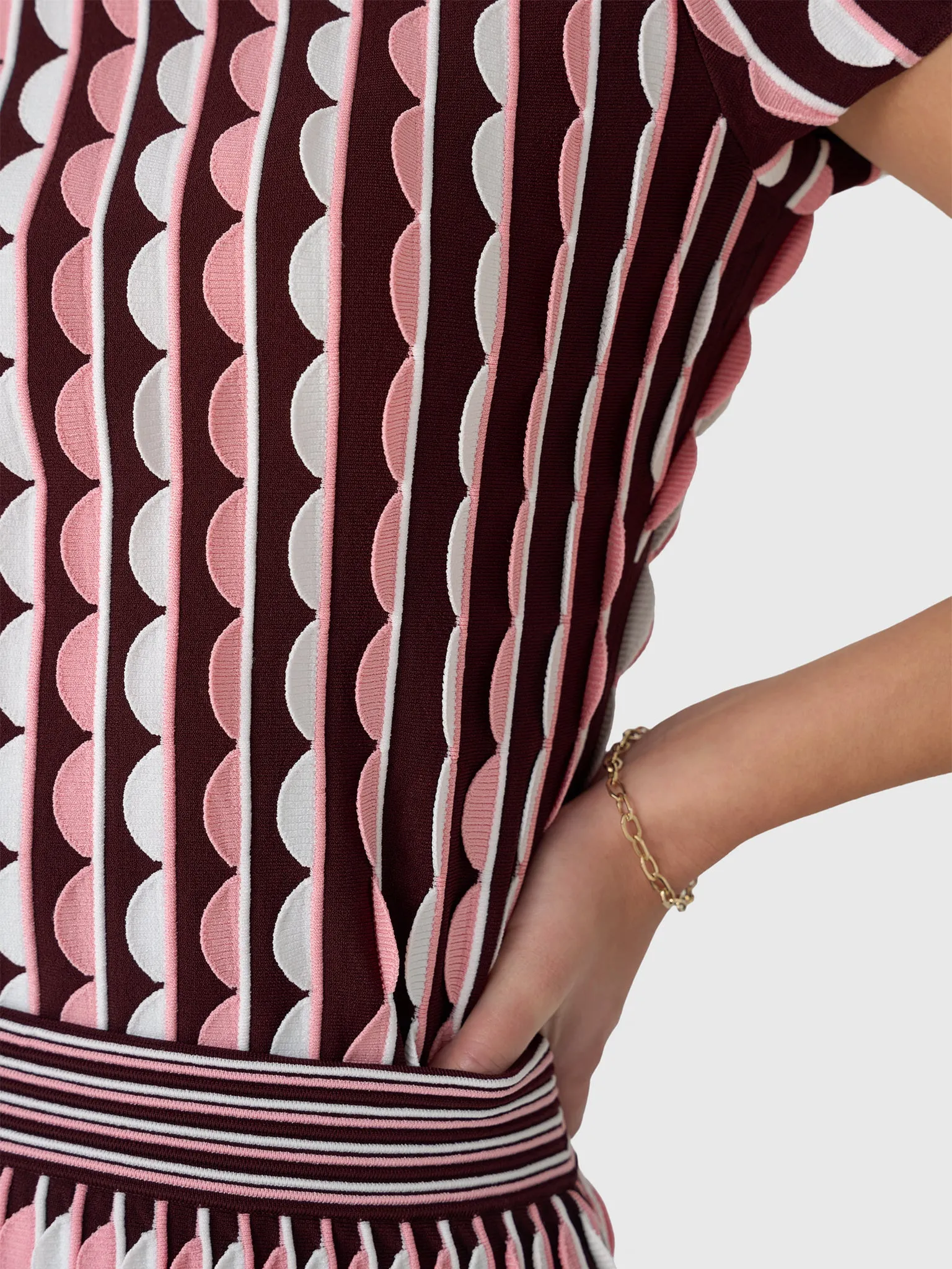 Simkhai Women's Kendra Scalloped Knit Top sold by Saint Bernard product image thumbnail 3