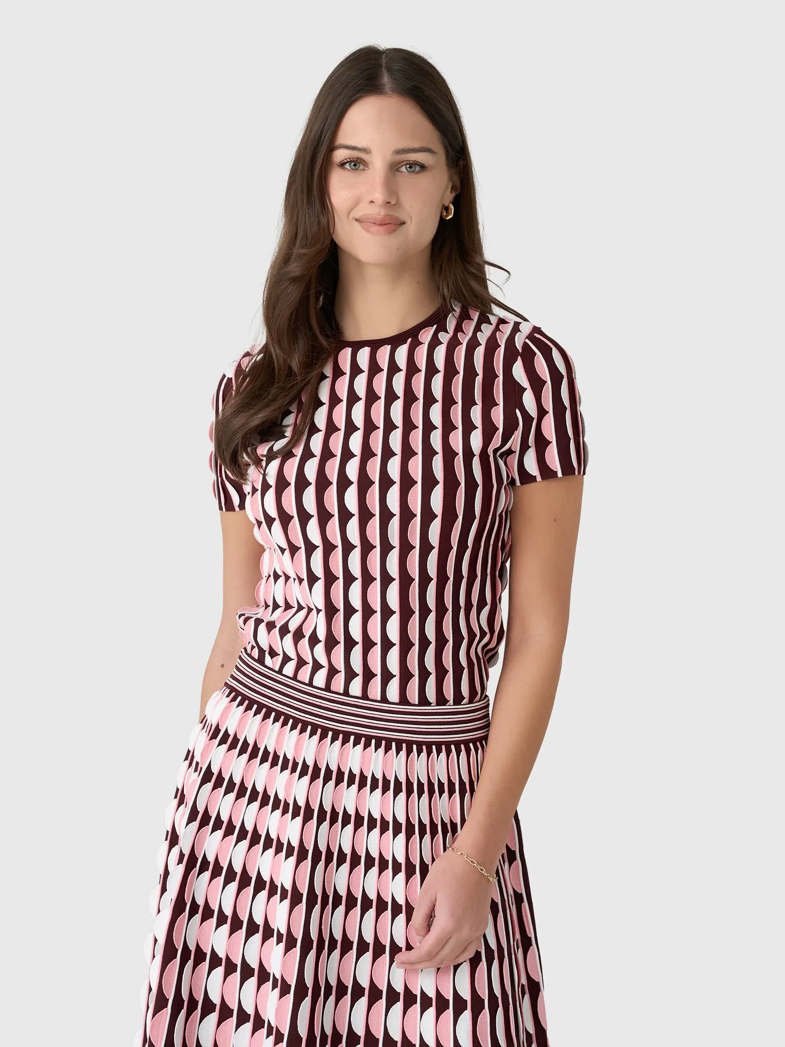 Simkhai Women's Kendra Scalloped Knit Top sold by Saint Bernard