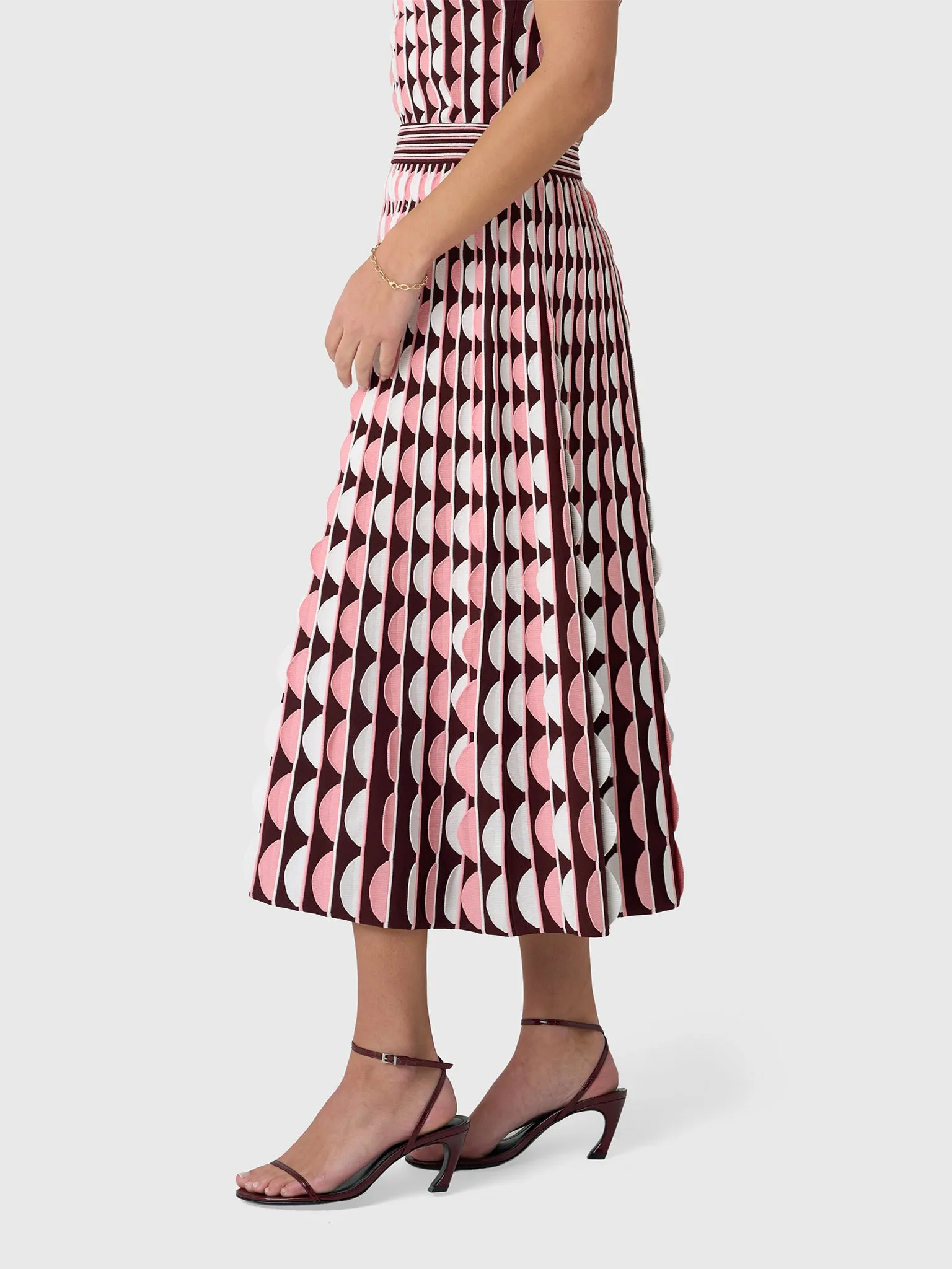 Simkhai Women's Micah Scalloped Knit Midi Skirt sold by Saint Bernard product image thumbnail 3