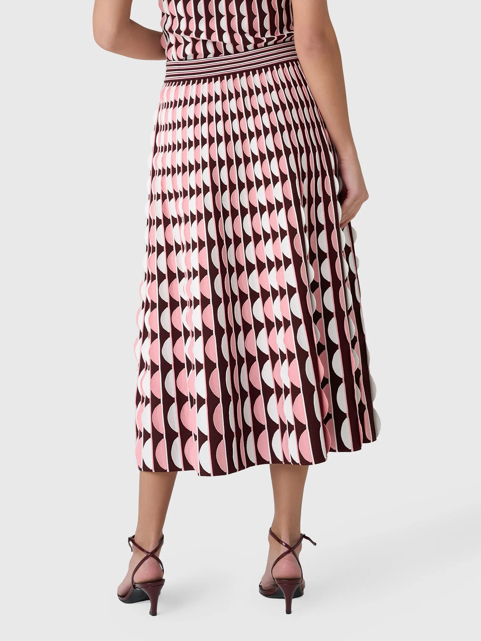 Simkhai Women's Micah Scalloped Knit Midi Skirt sold by Saint Bernard product image thumbnail 4
