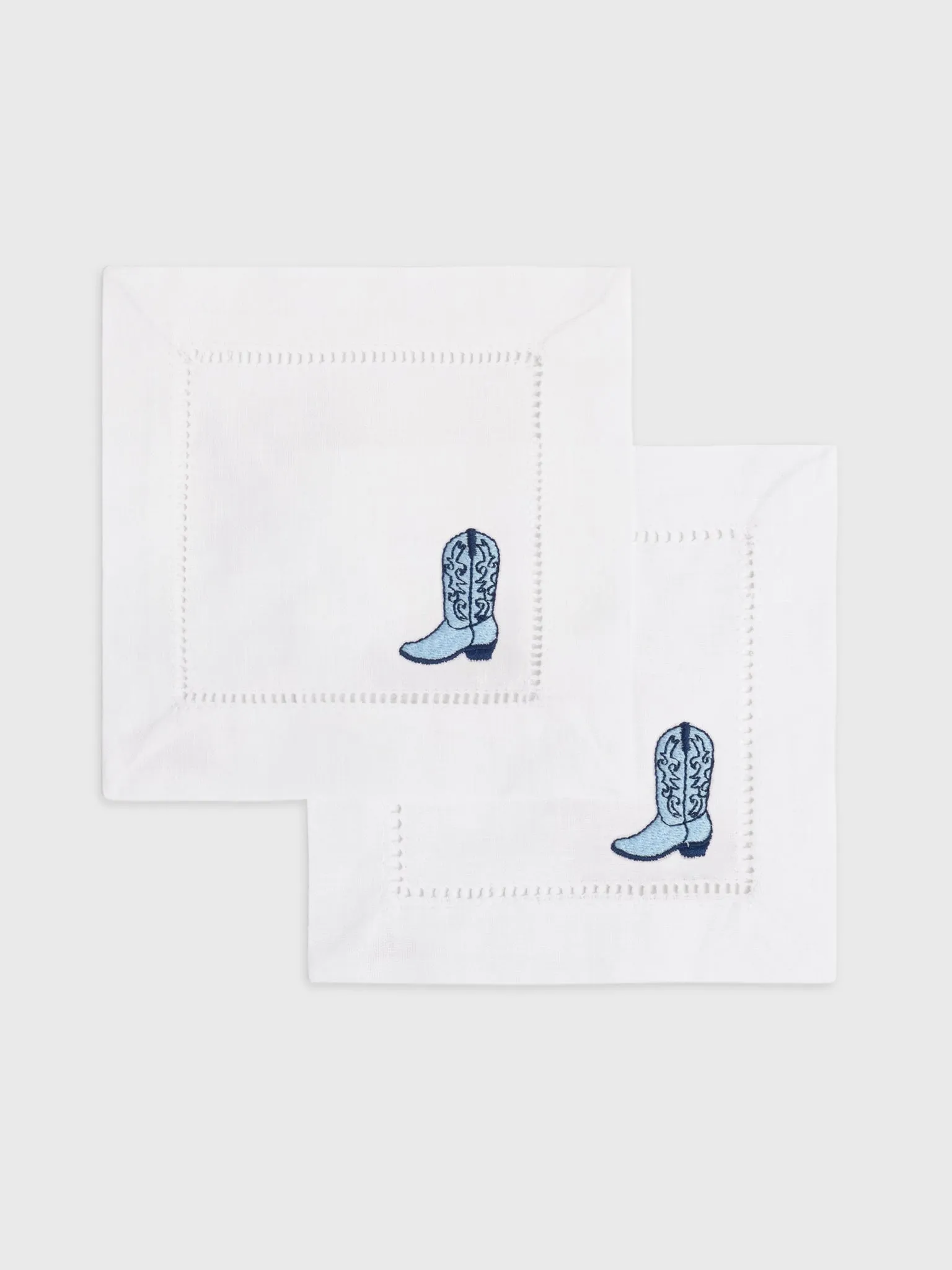 Abbode Cowboy Boot Cocktail Napkin Set sold by Saint Bernard