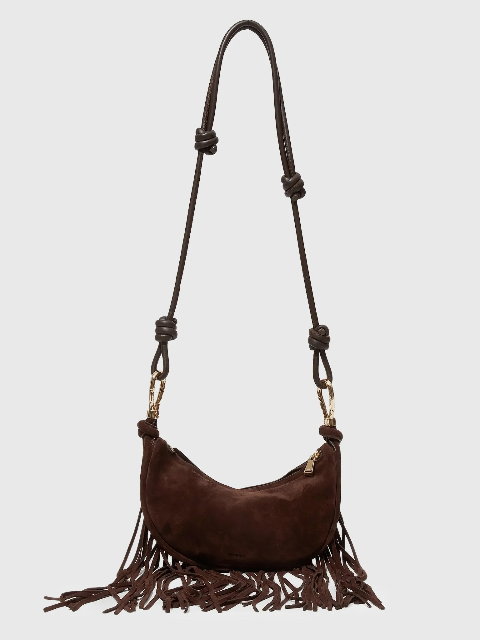 Simkhai Avery Fringe Suede Crossbody Bag sold by Saint Bernard