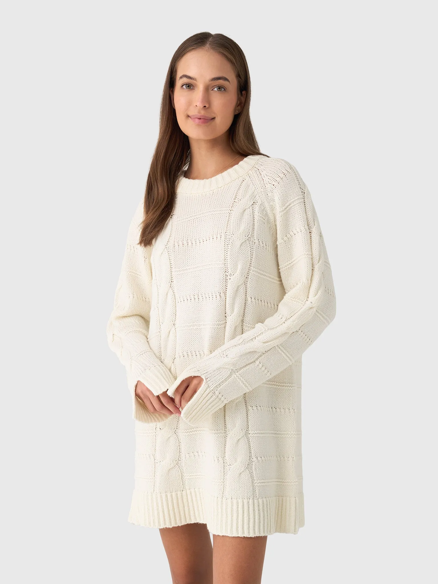 Ciao Lucia Women's Pria Cable Knit Sweater Dress sold by Saint Bernard