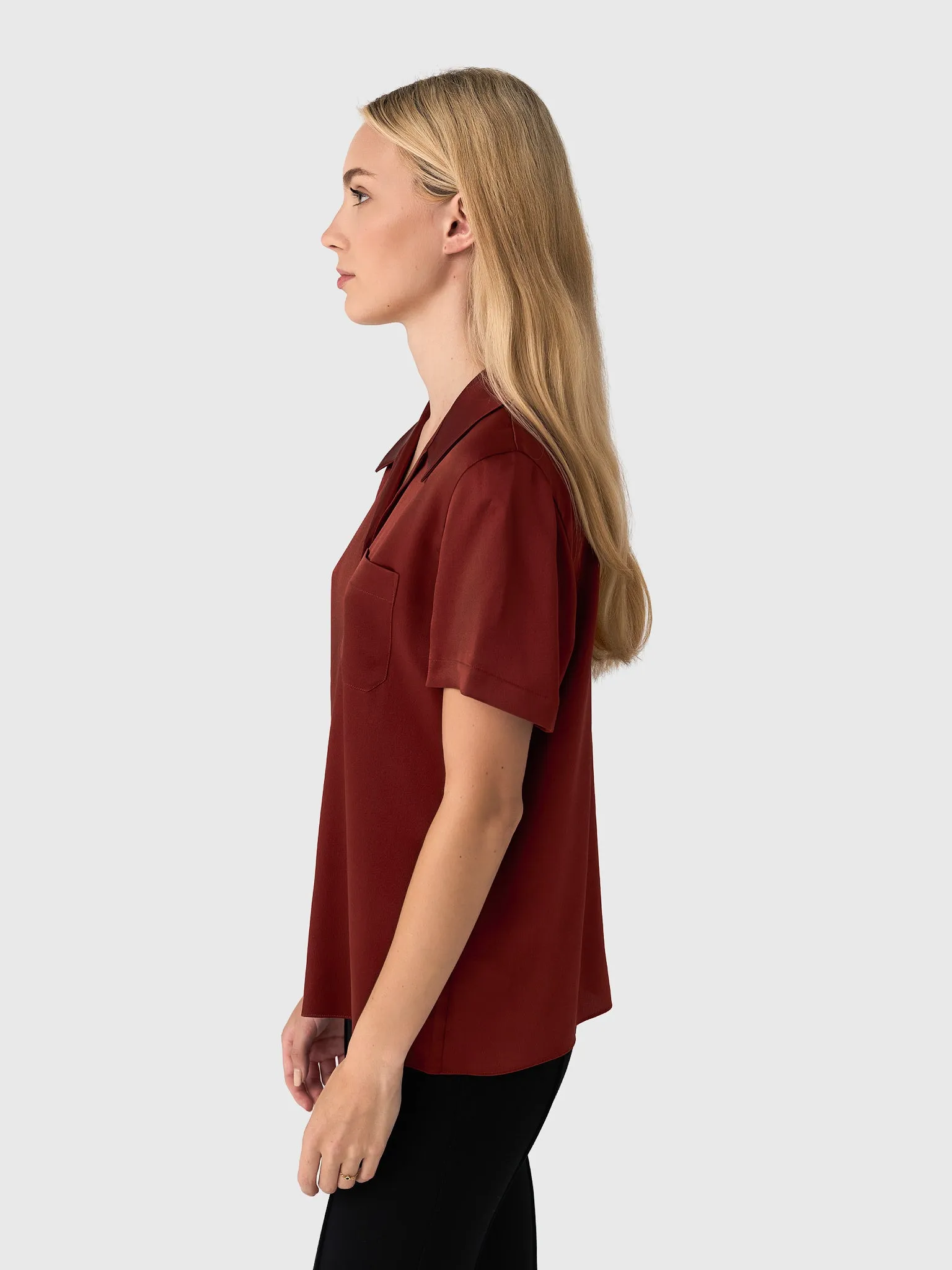 Vince Women's Short-Sleeve Button-Front Blouse sold by Saint Bernard product image thumbnail 3