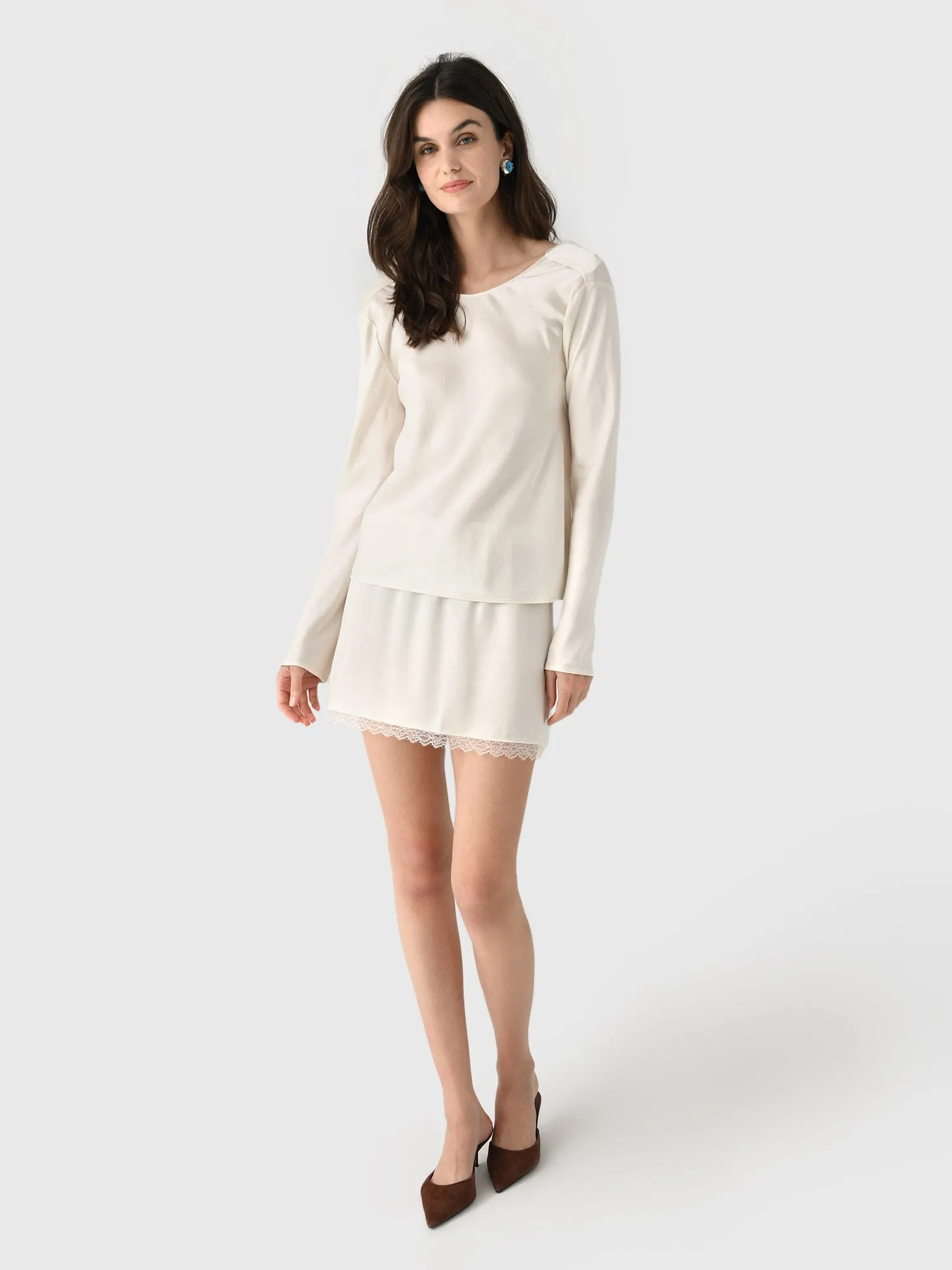 Leset Women's Barb Lace Low Back Top sold by Saint Bernard product image thumbnail 2