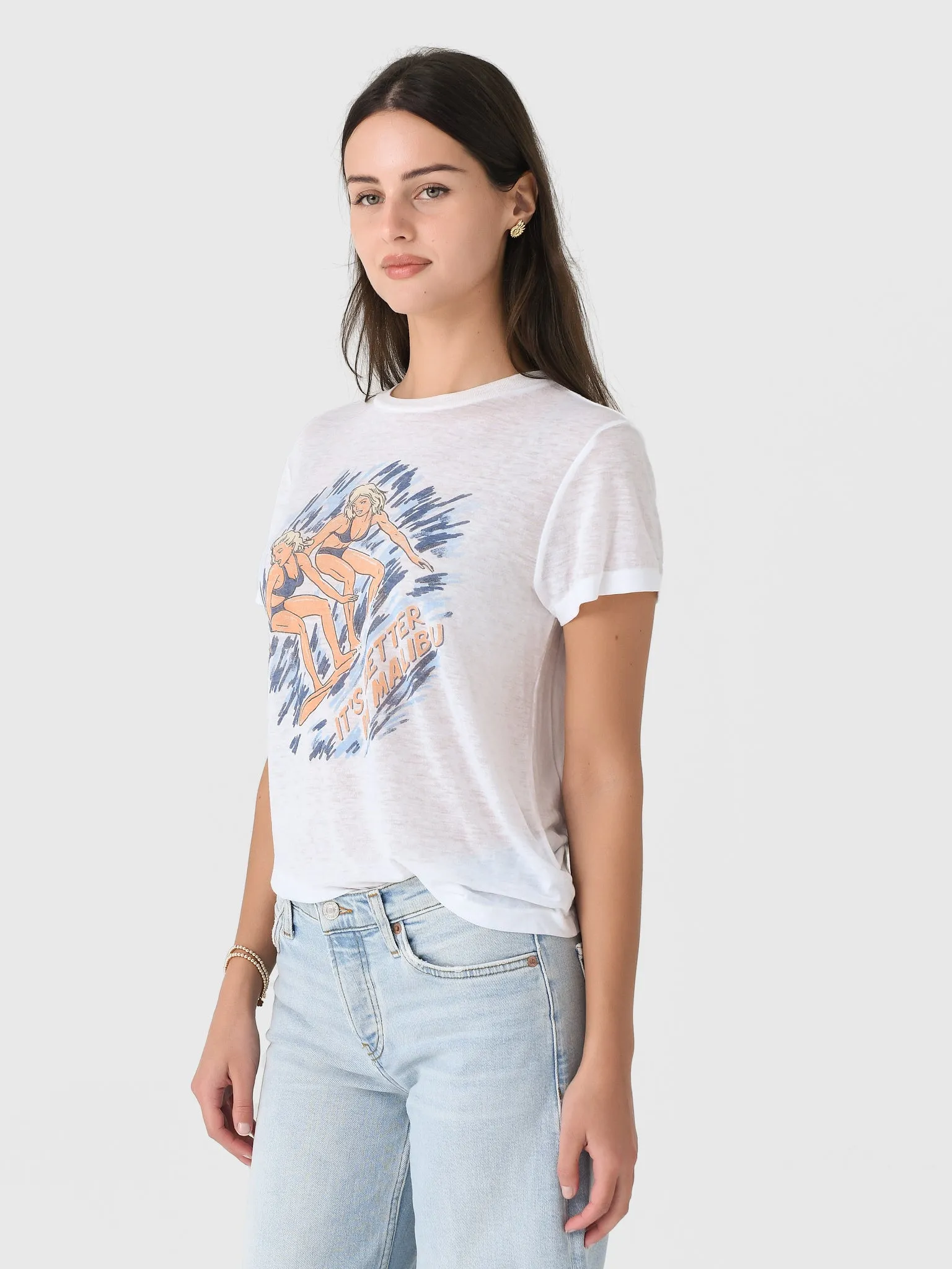 Re/Done Women's Surfer Girls Classic Tee sold by Saint Bernard product image thumbnail 3