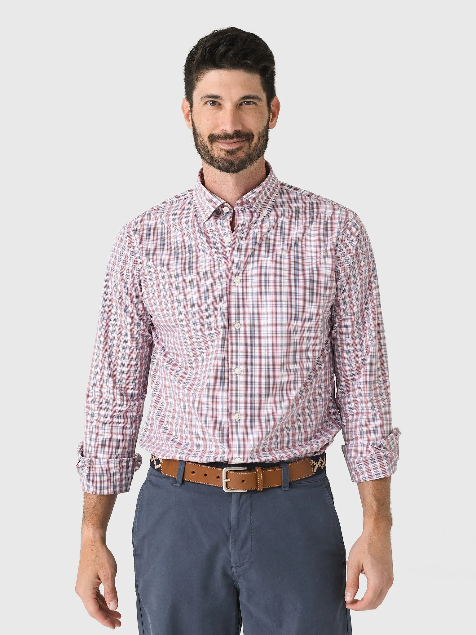 Johnnie-O Men's Brantley Performance Button-Down Shirt sold by Saint Bernard