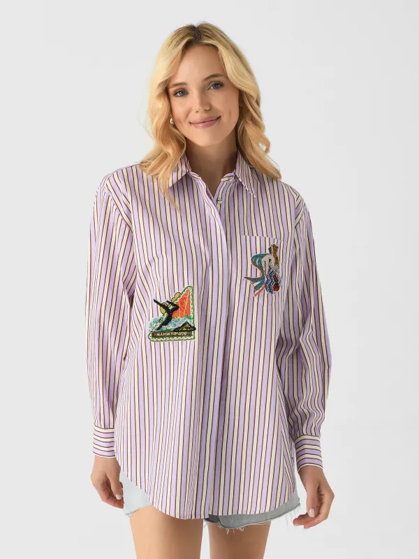 Alemais Women's Lucky Pace Embellished Shirt made by Alemais