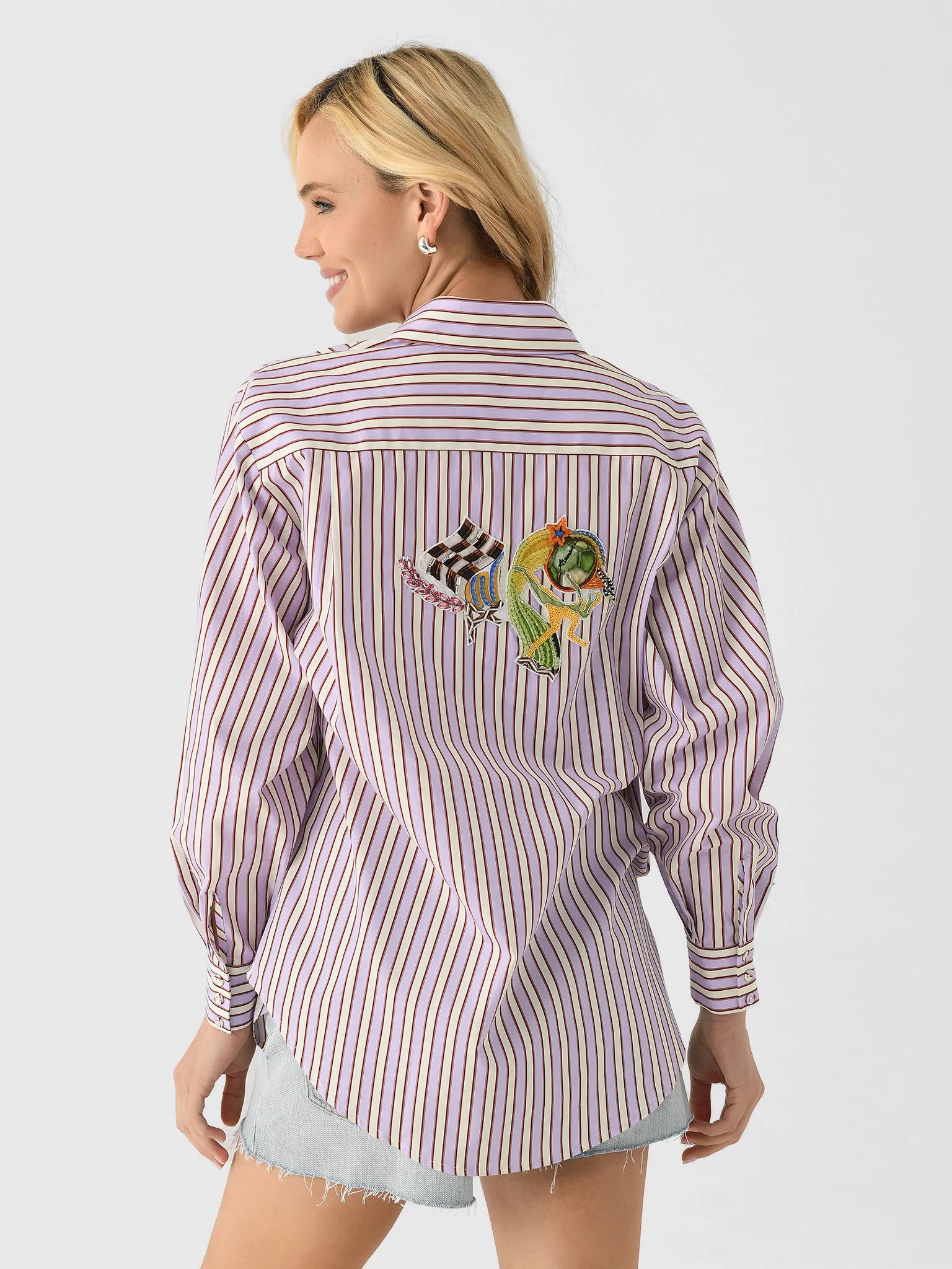 Alemais Women's Lucky Pace Embellished Shirt sold by Saint Bernard product image thumbnail 4