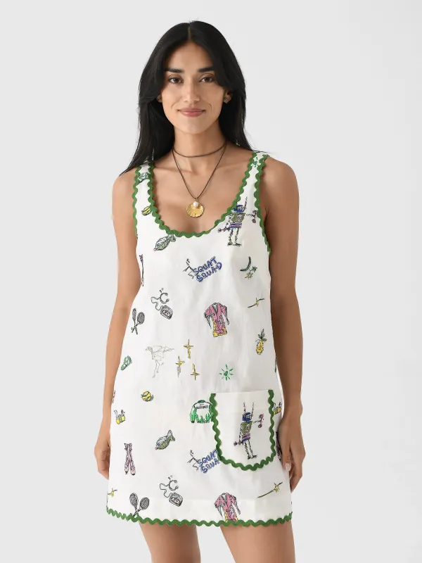 Alemais Women's Play Embroidered Mini Dress made by Alemais