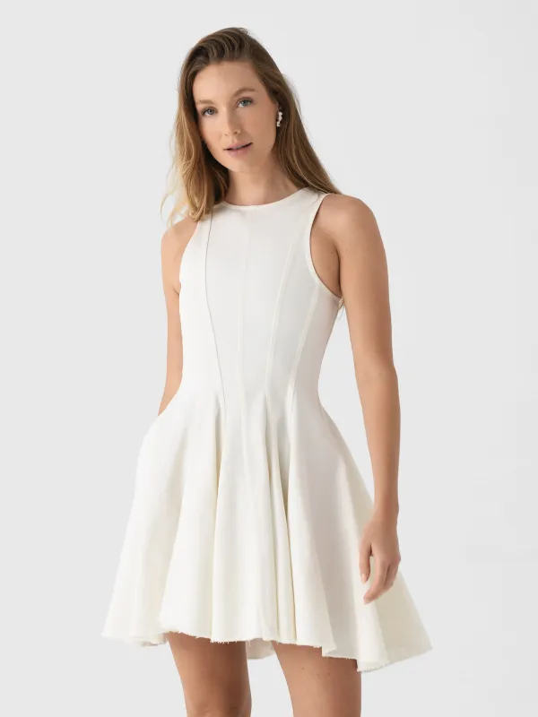 Marques Almeida Women's Racer Flounce Denim Dress sold by Saint Bernard